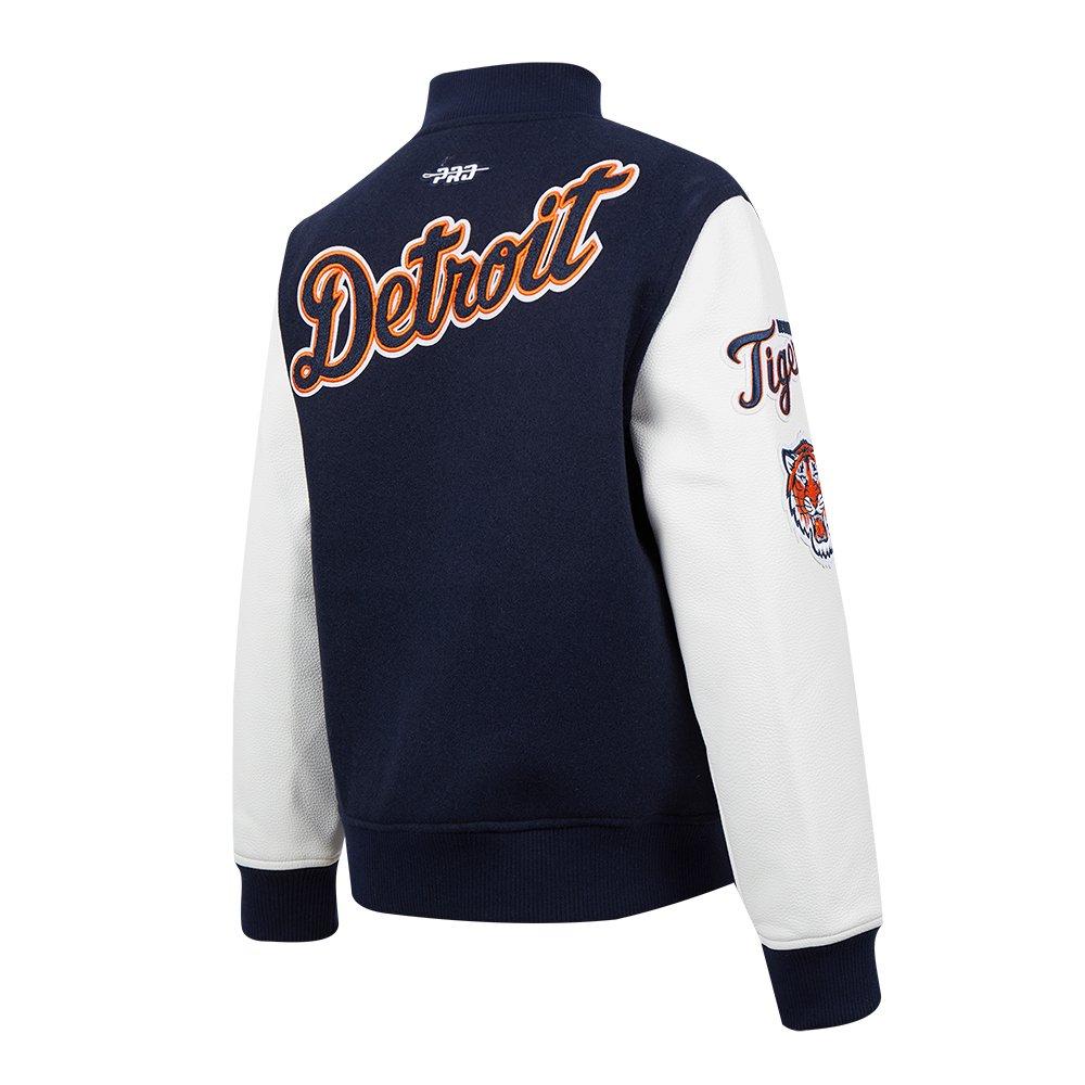 Pro Standard Big Boys' MLB Detroit Tigers Classic Wool Varsity Jacket - Navy - NAVY Thumbnail View 4