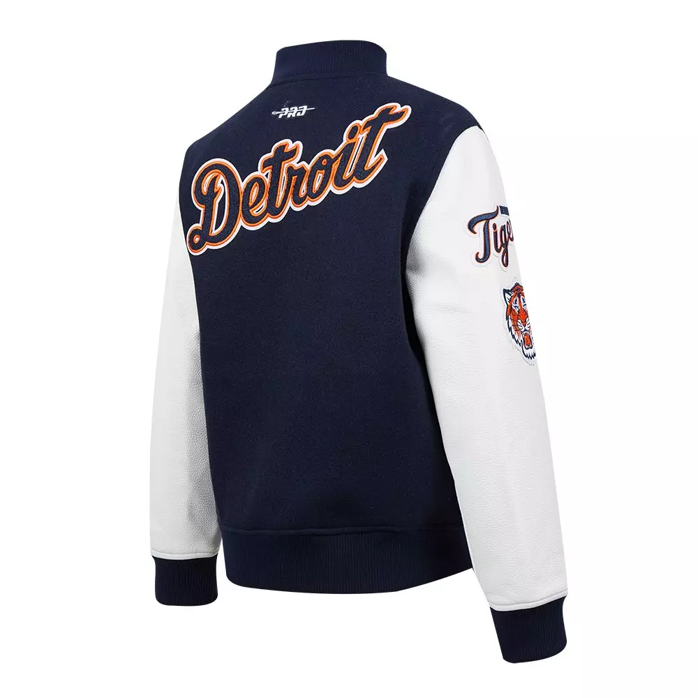 Pro Standard Big Boys' MLB Detroit Tigers Classic Wool Varsity Jacket - Navy - NAVY