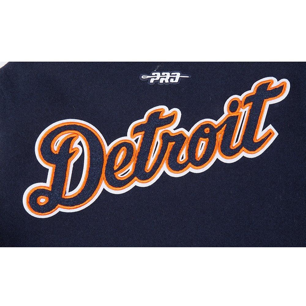 Pro Standard Big Boys' MLB Detroit Tigers Classic Wool Varsity Jacket - Navy - NAVY Thumbnail View 5