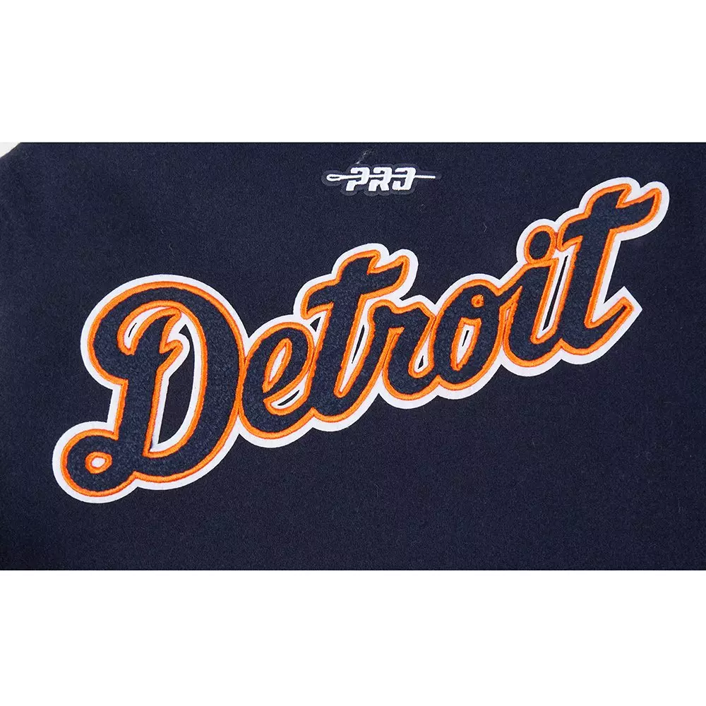 Pro Standard Big Boys' MLB Detroit Tigers Classic Wool Varsity Jacket - Navy - NAVY