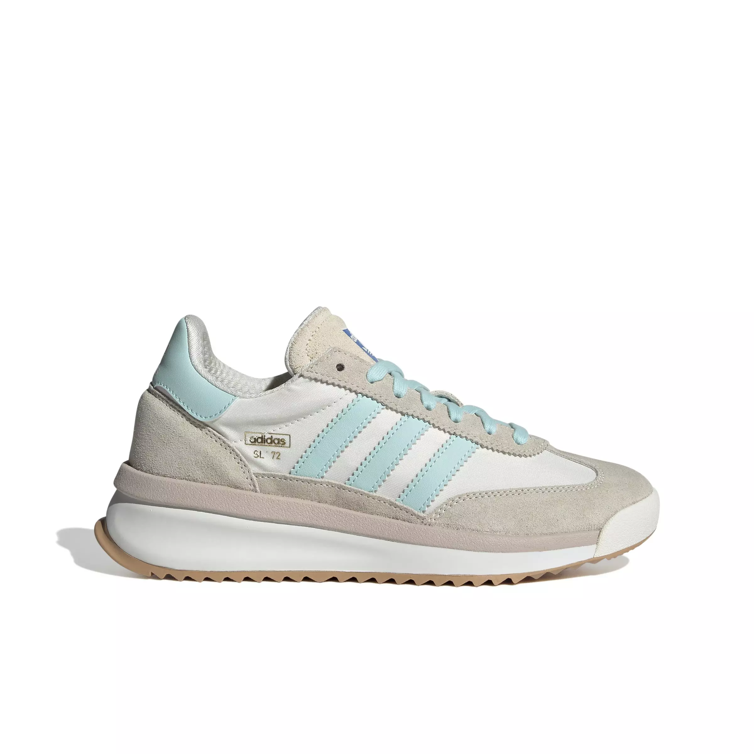 adidas Originals SL 72 RTN "Off White/Semi Flash Aqua/Wonder White" Women's Shoe - WHITE/AQUA/WHITE
