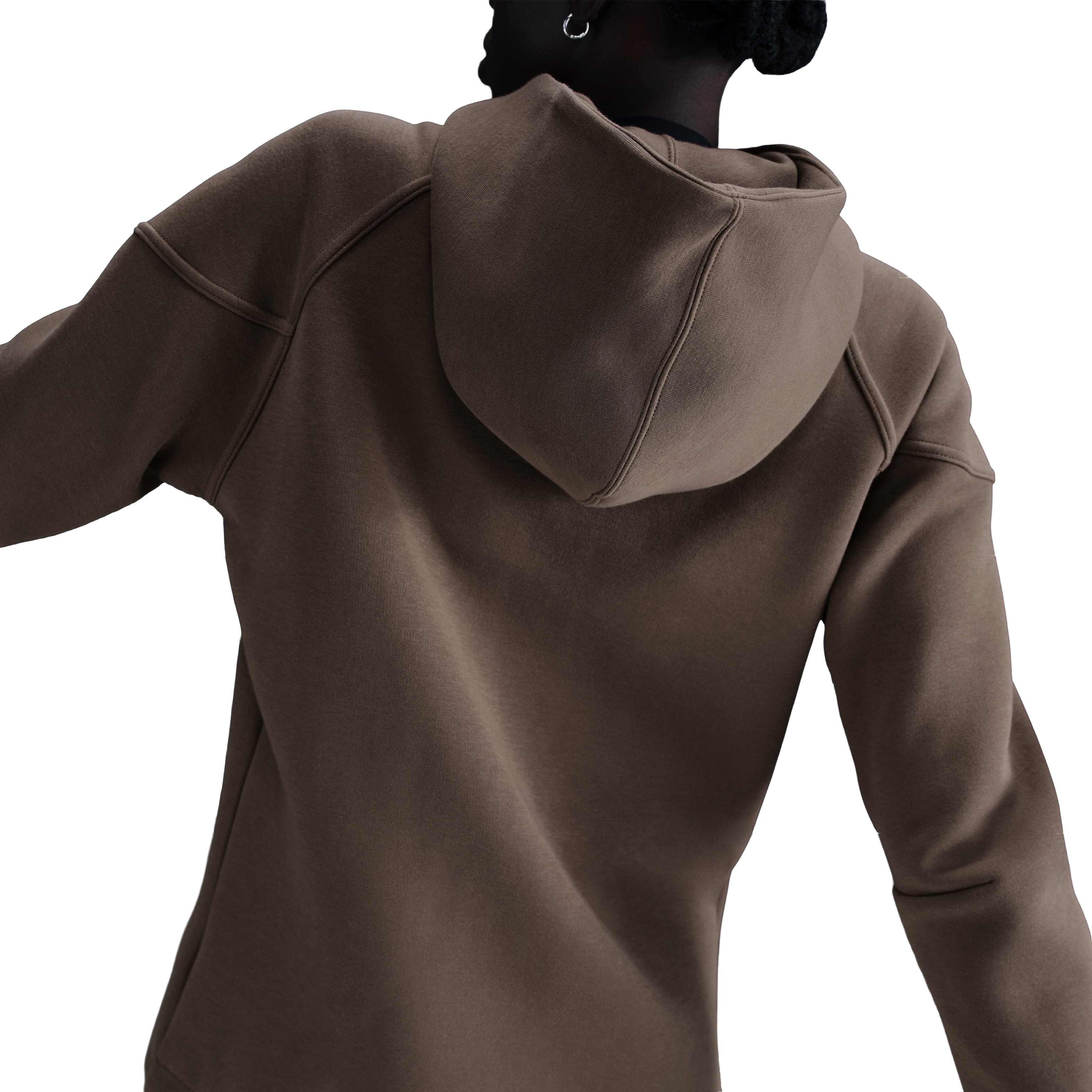 Nike Women's Sportswear Tech Fleece Windrunner Full-Zip Hooded Jacket - Brown - BROWN Thumbnail View 2