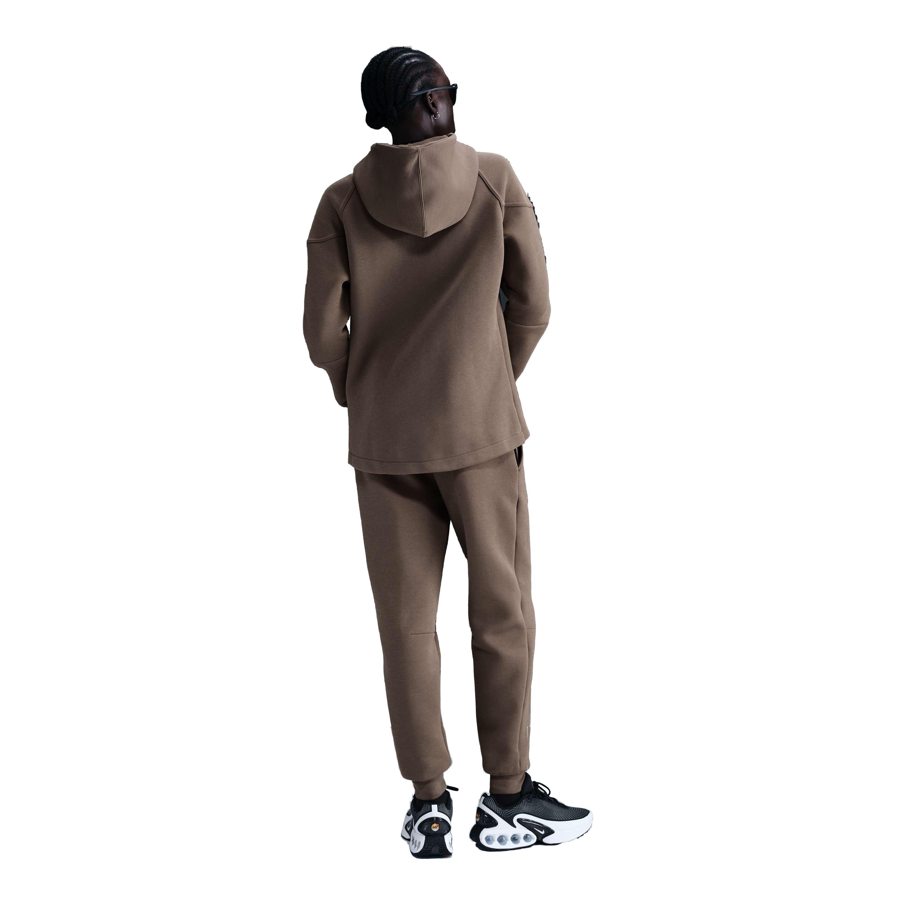 Nike Women's Sportswear Tech Fleece Windrunner Full-Zip Hooded Jacket - Brown - BROWN Thumbnail View 5