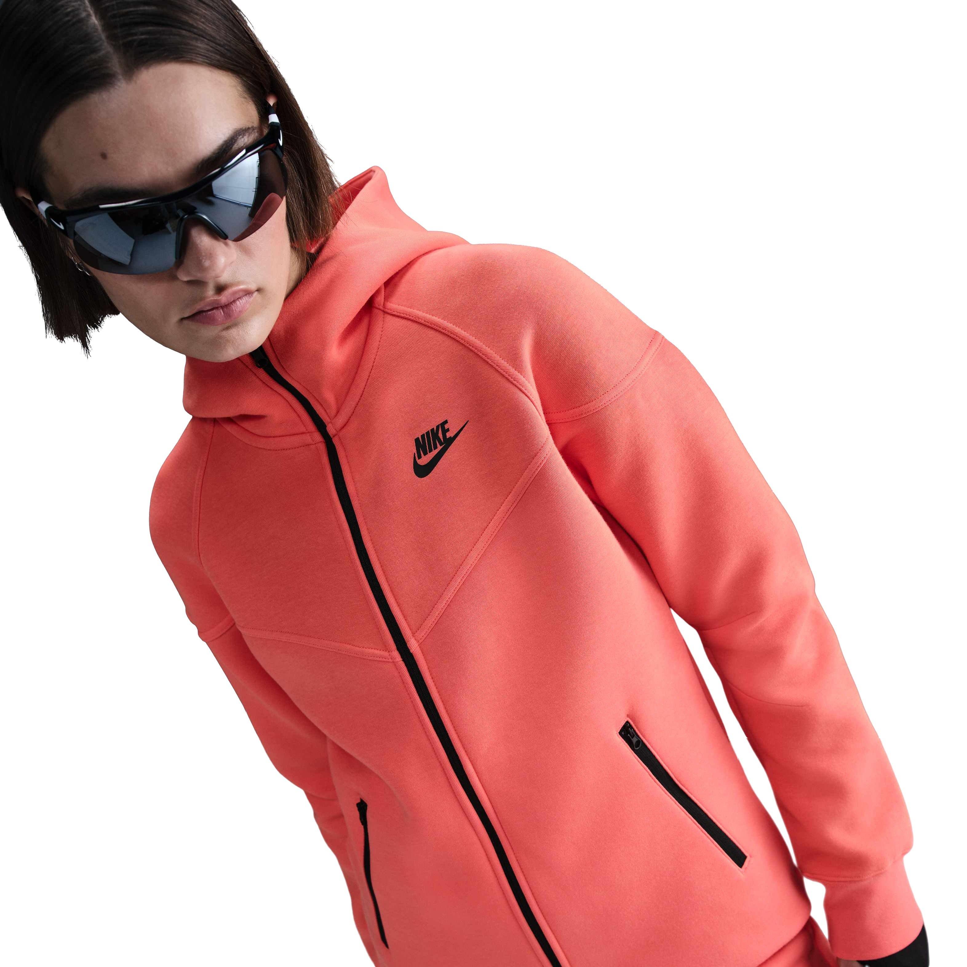 Nike Women's Sportswear Tech Fleece Windrunner Full-Zip Hooded Jacket - Orange - ORANGE