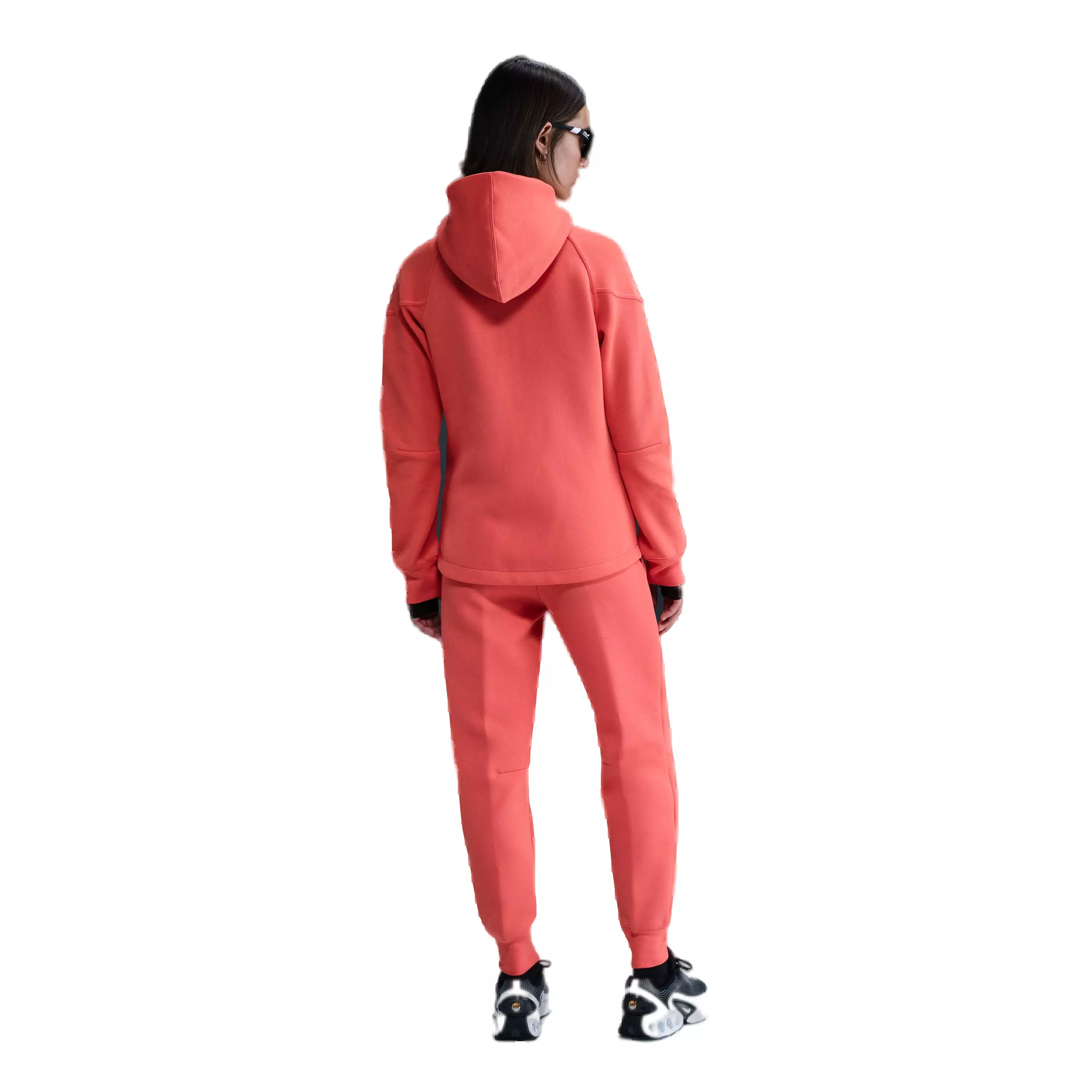 Nike Women's Sportswear Tech Fleece Windrunner Full-Zip Hooded Jacket - Orange - ORANGE