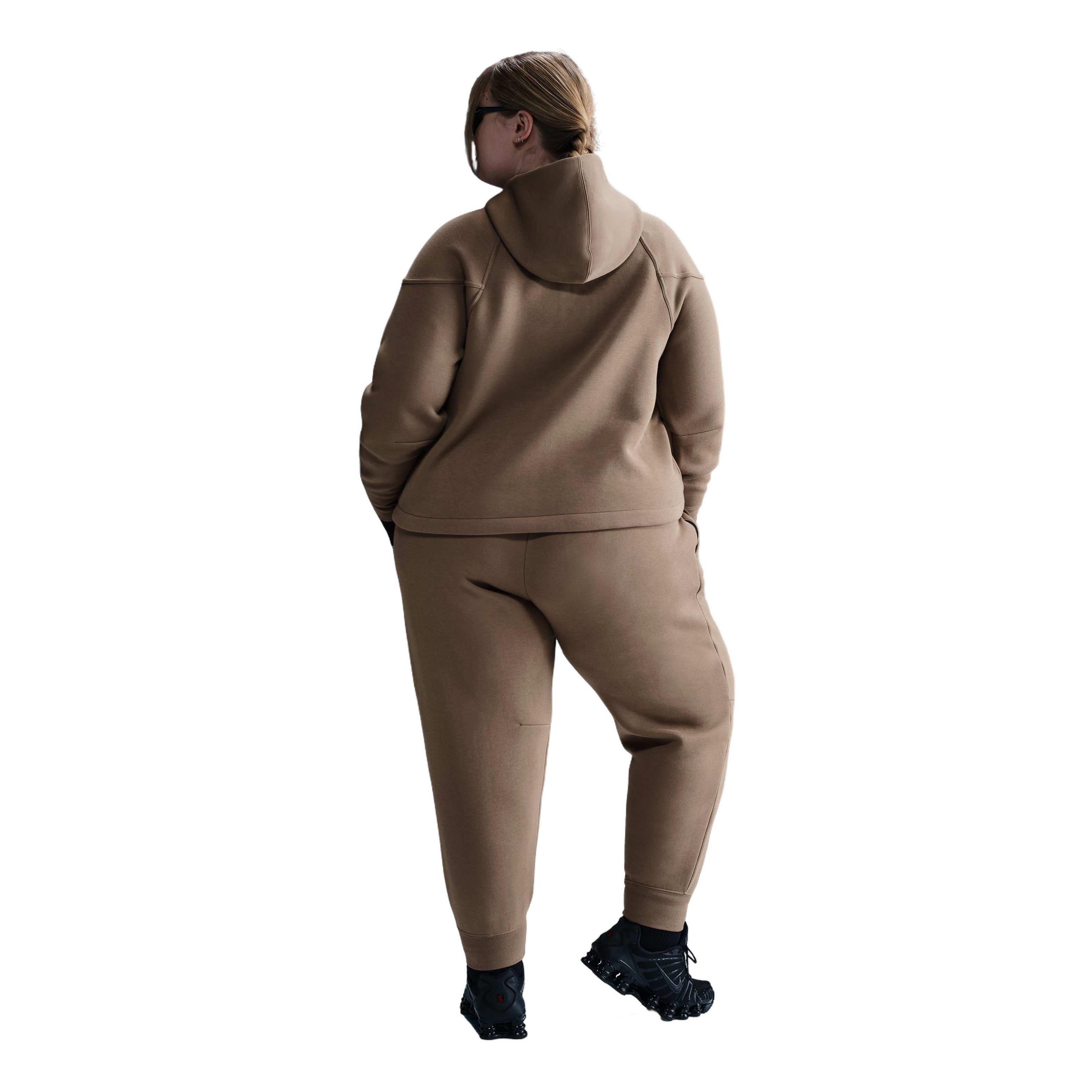 Nike Women's Sportswear Tech Fleece Full-Zip Windrunner Hooded Jacket - Brown - BROWN Thumbnail View 5