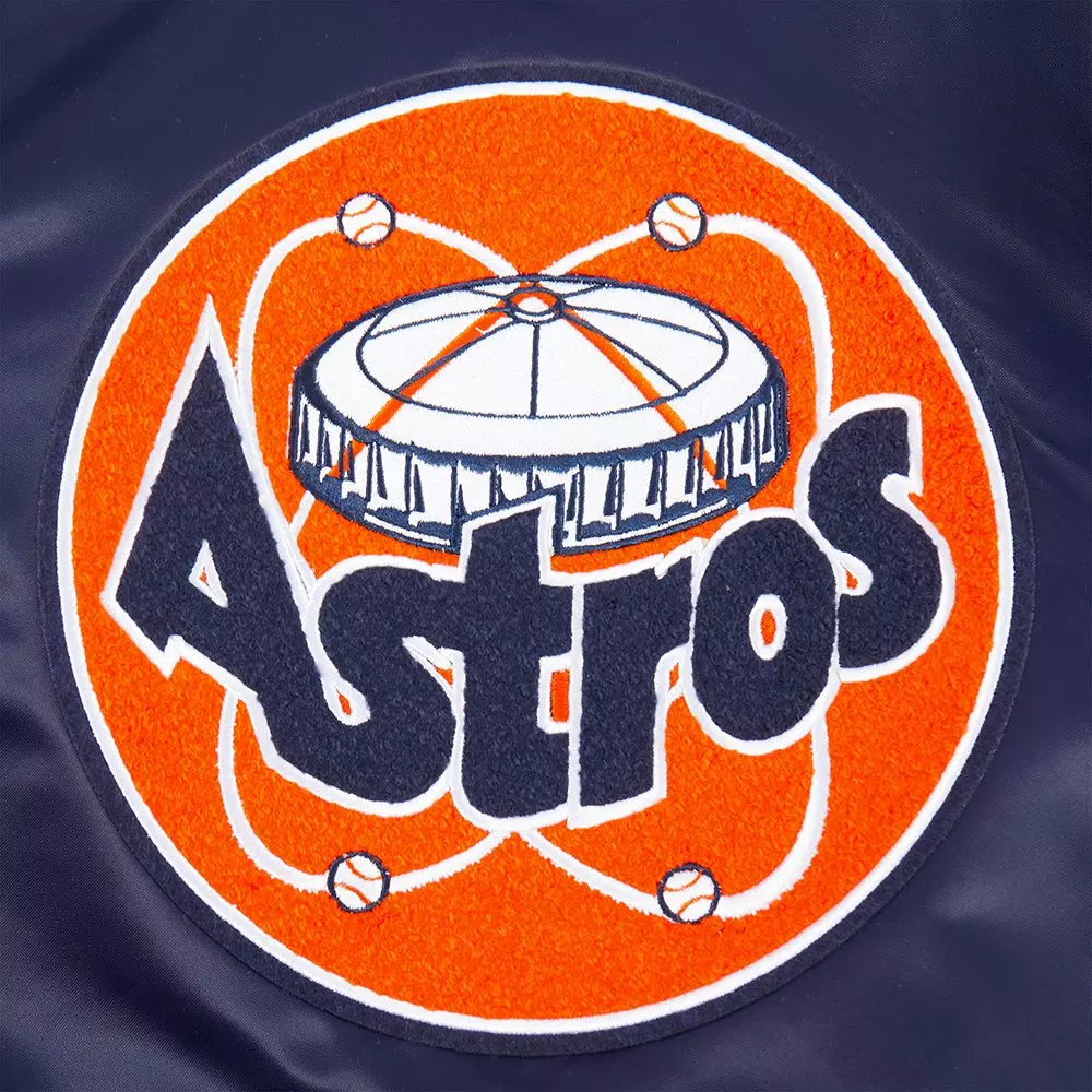 Pro Standard Big Boys' MLB Houston Astros Retro Classic Rib Satin Jacket - Navy - NAVY