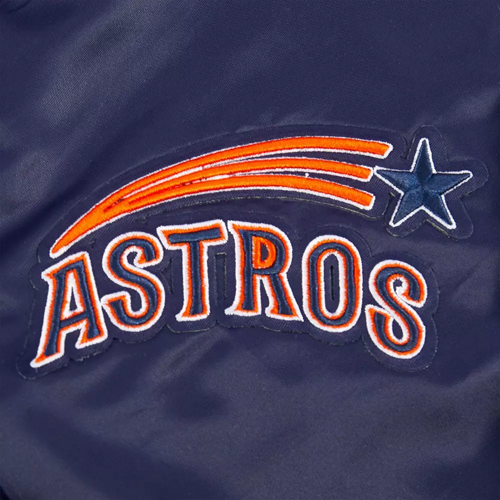 Pro Standard Big Boys' MLB Houston Astros Retro Classic Rib Satin Jacket - Navy - NAVY