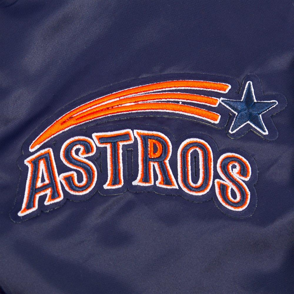 Pro Standard MLB Houston Astros Retro Classic Big Boys' Navy Rib Satin Jacket