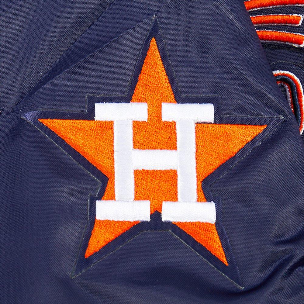 Pro Standard Big Boys' MLB Houston Astros Retro Classic Rib Satin Jacket - Navy - NAVY Thumbnail View 7