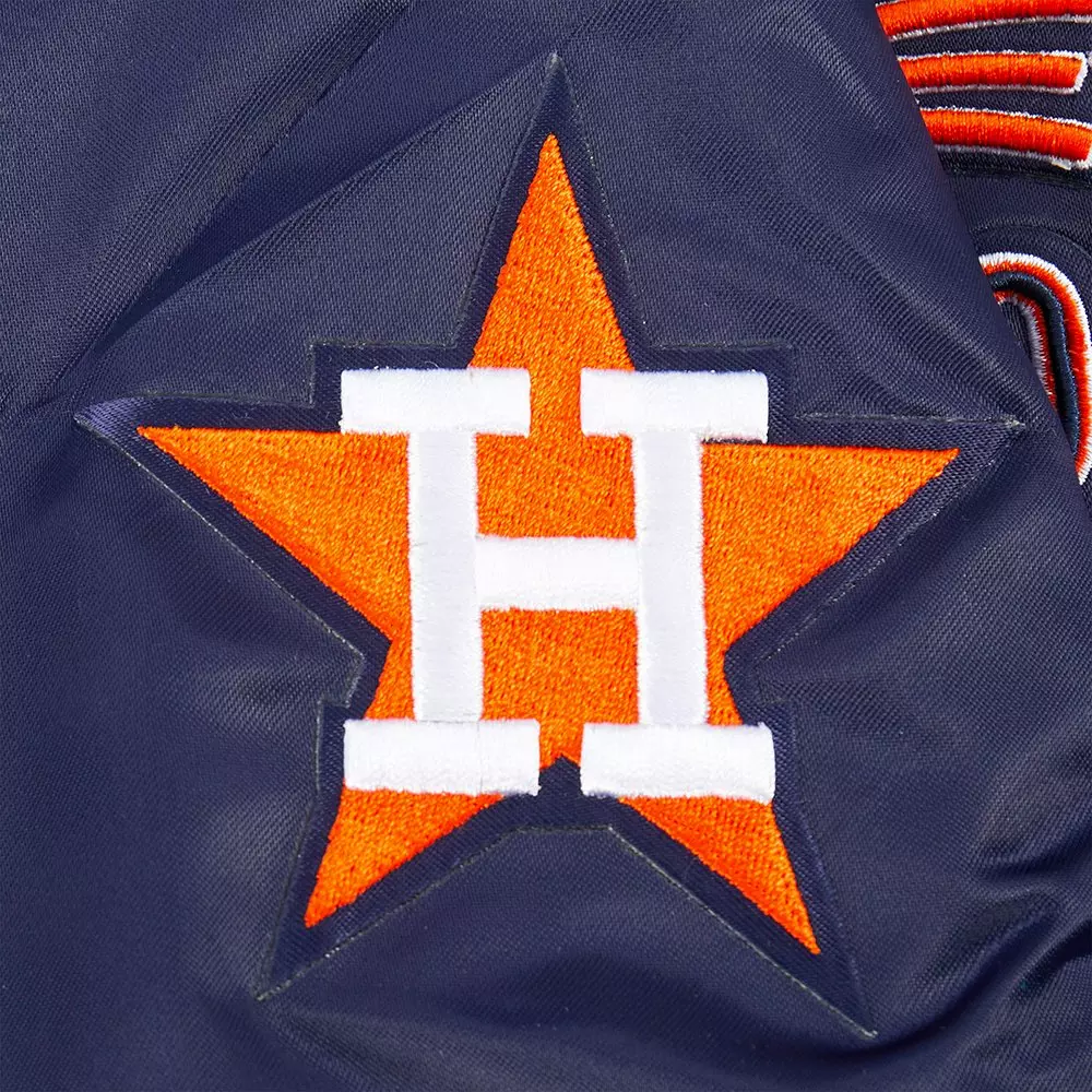 Pro Standard Big Boys' MLB Houston Astros Retro Classic Rib Satin Jacket - Navy - NAVY