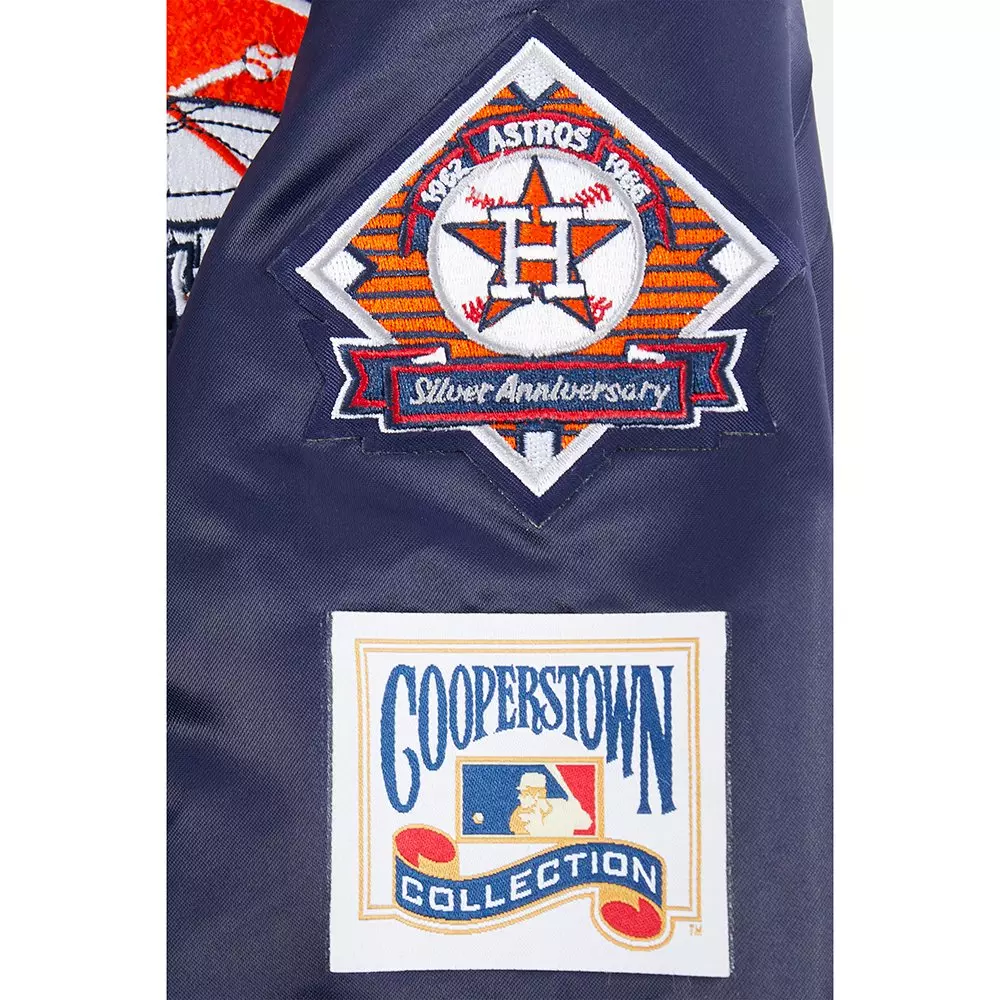 Pro Standard Big Boys' MLB Houston Astros Retro Classic Rib Satin Jacket -Navy - NAVY