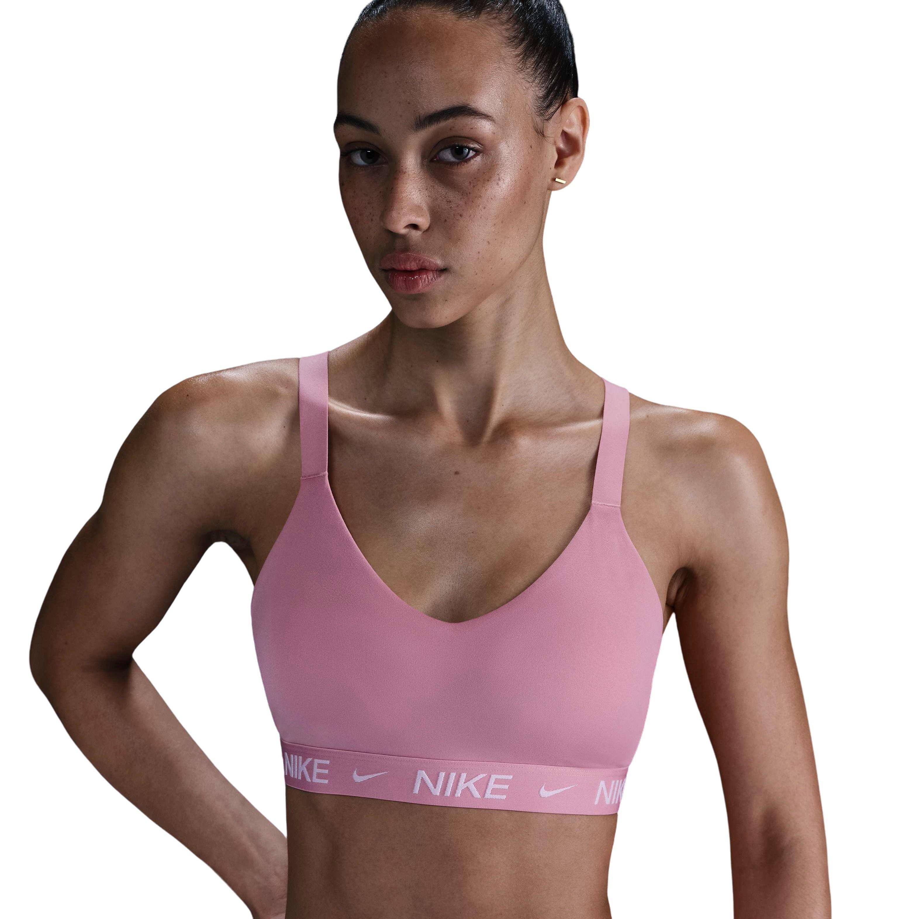 Nike Women's Dri-FIT Indy ​Med​ Padded Adjustable Sports Bra -Pink - PINK Thumbnail View 1