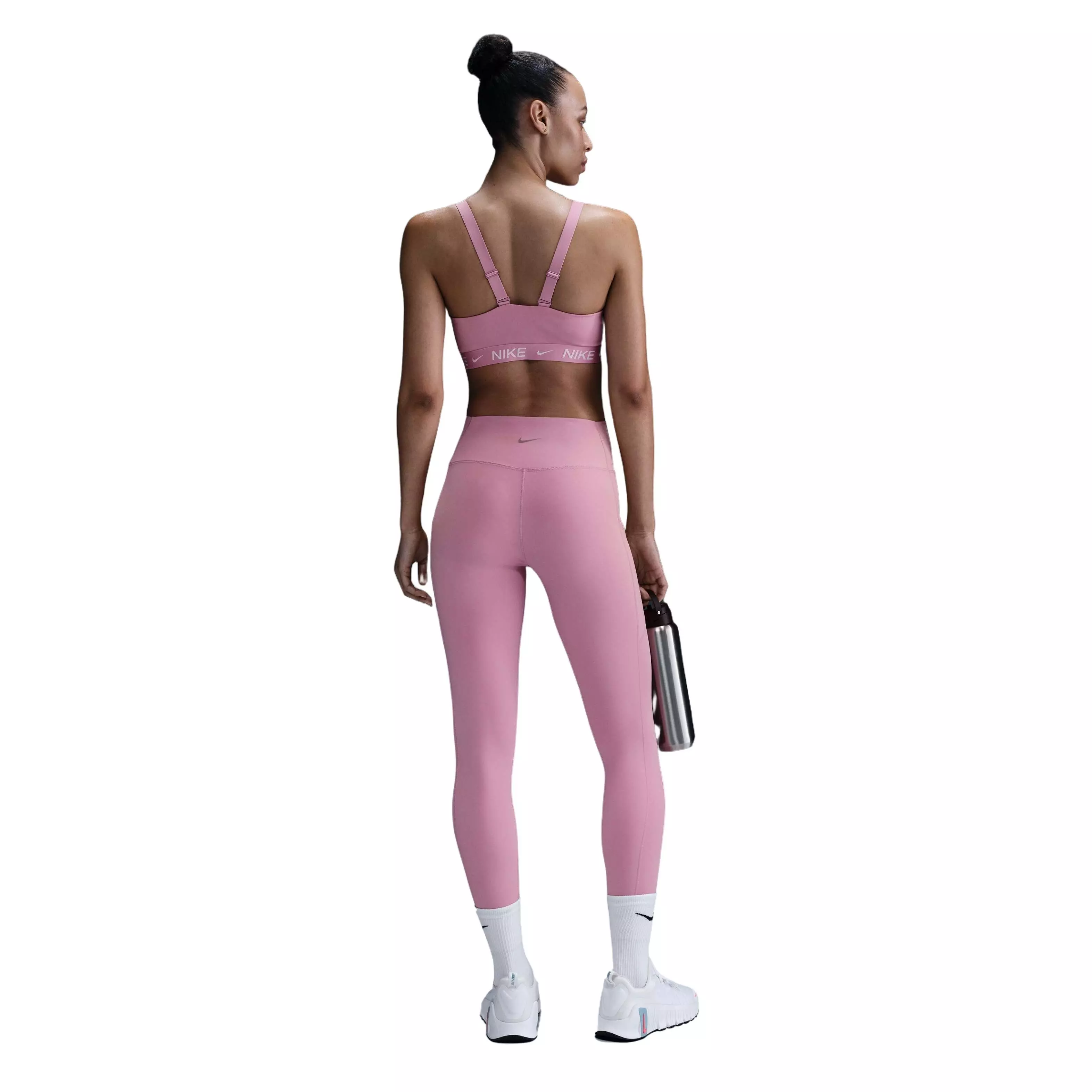 Nike Women's Dri-FIT Indy ​Med​ Padded Adjustable Sports Bra -Pink - PINK