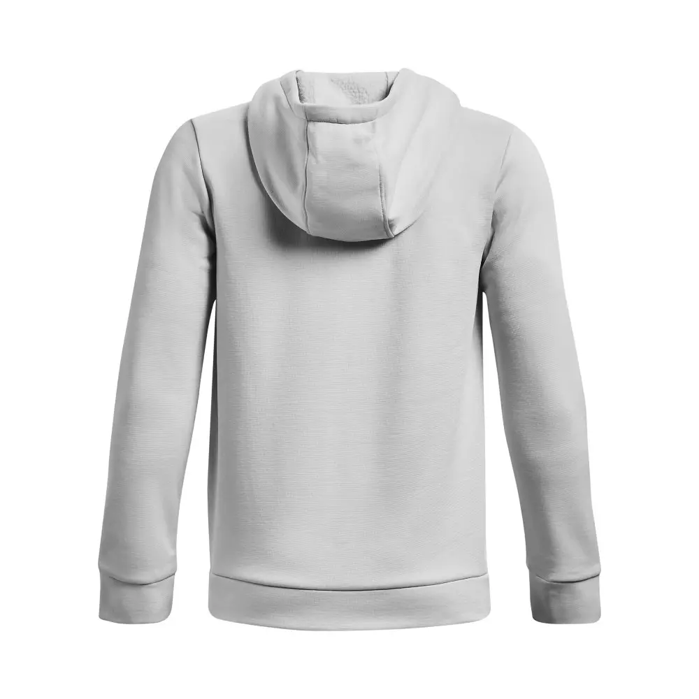 Under Armour Big Boys' Armour Fleece Big Logo Hoodie - Light Grey - LIGHT GREY