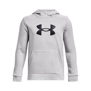 Under Armour Big Boys' Armour Fleece Big Logo Hoodie - Light Grey
