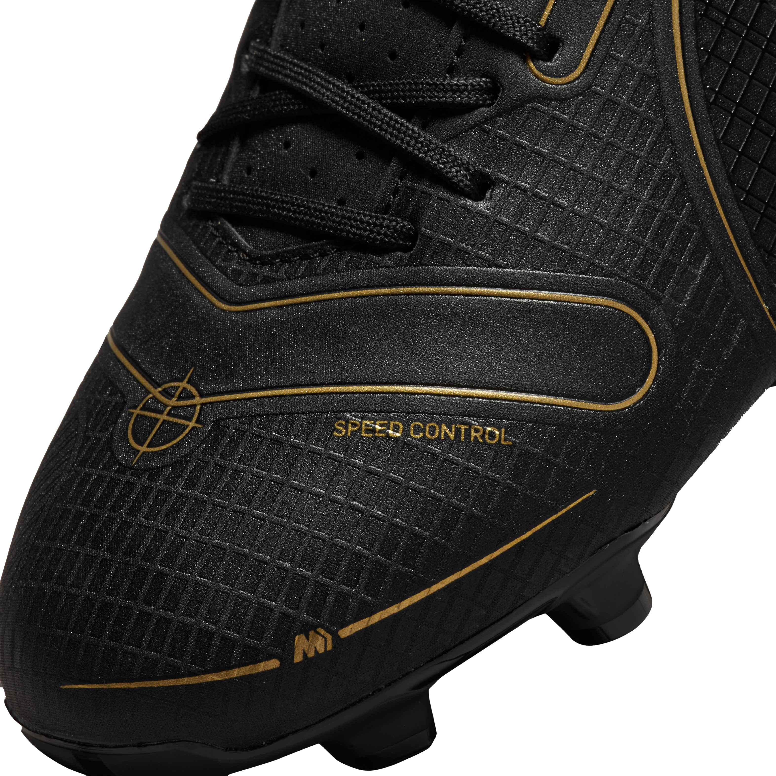 Nike Mercurial Vapor XIV Academy TF - Black/Metallic Gold/Metallic Silver -  Mens Soccer Cleats