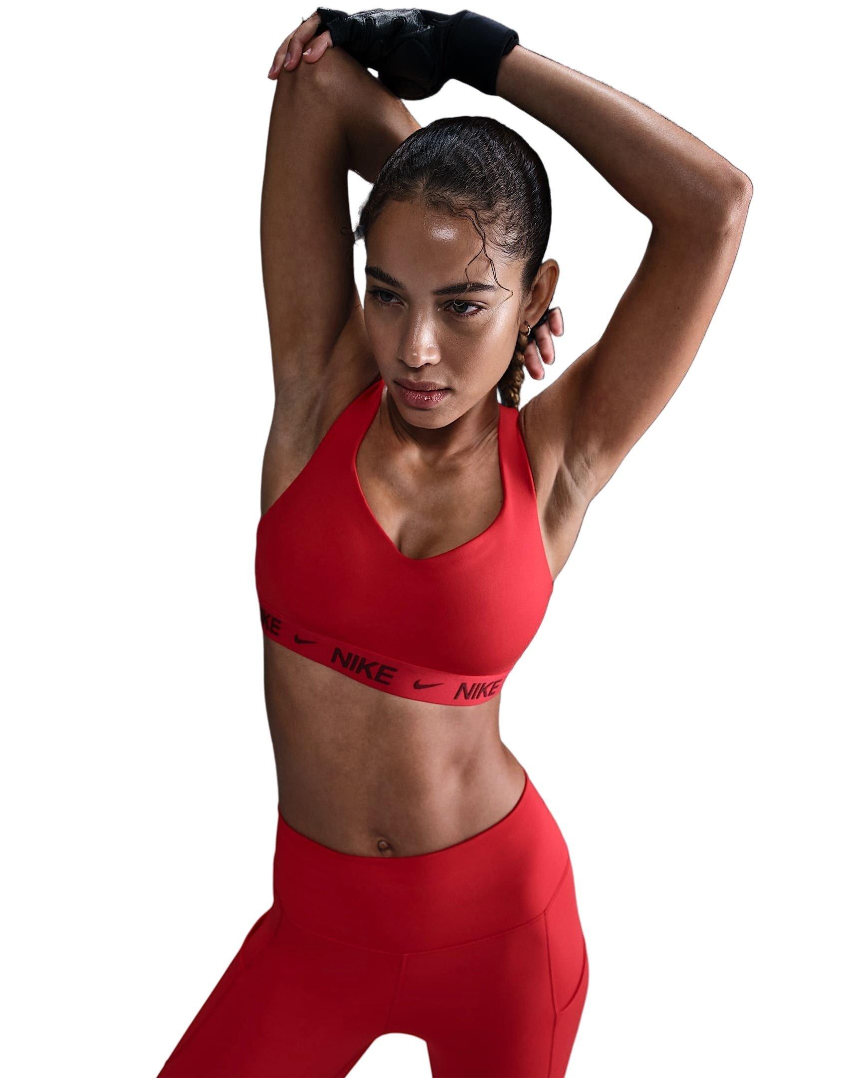 Nike Women's Indy High Support Padded Adjustable Sports Bra - Red - RED Thumbnail View 1