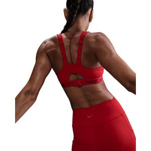 Nike Women's Indy High Support Padded Adjustable Sports Bra - Red
