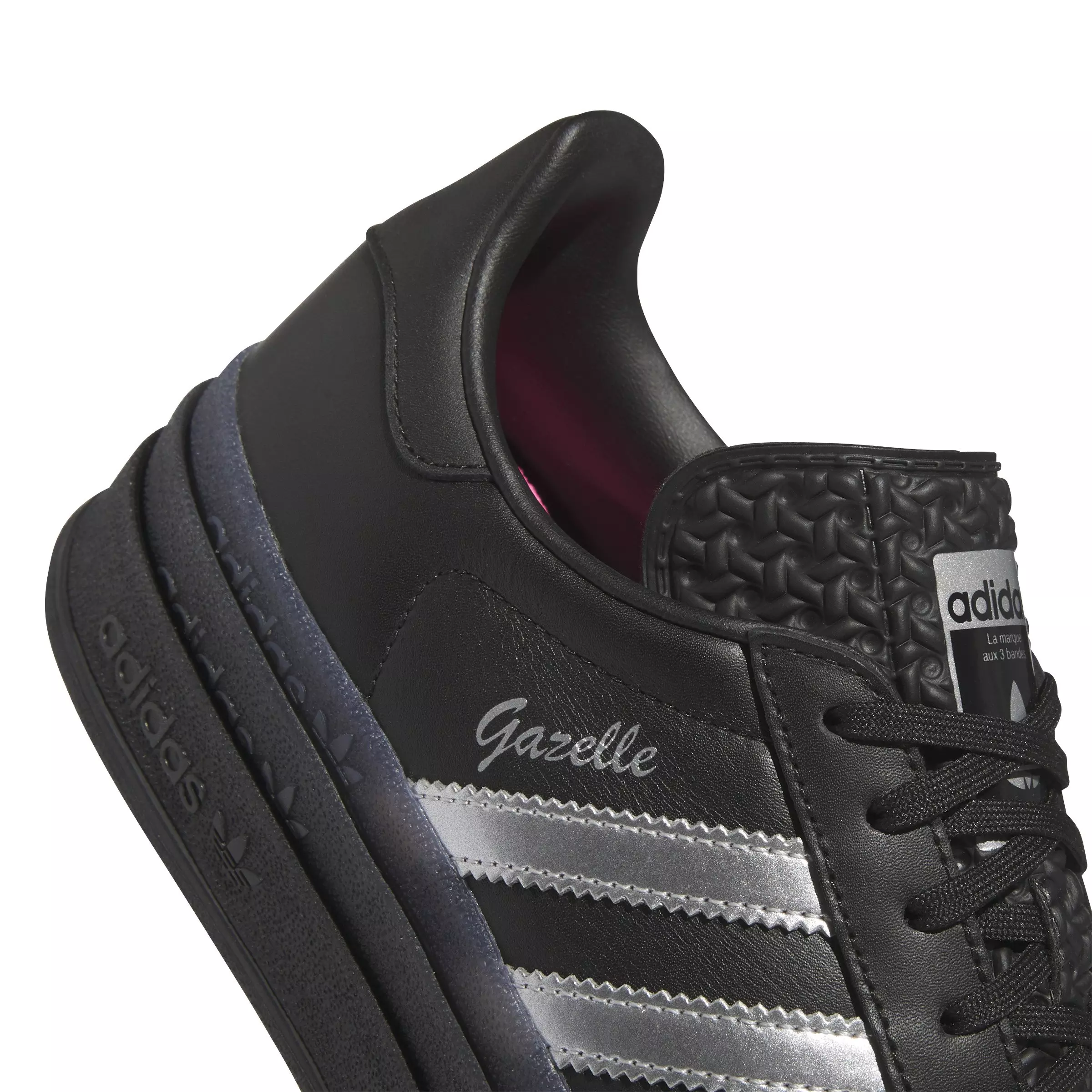 adidas Originals Gazelle Pride x Pabli Vitta "Core Black/Silver Metallic/Lucid Pink" Women's Shoe - BLACK/SILVER/PINK