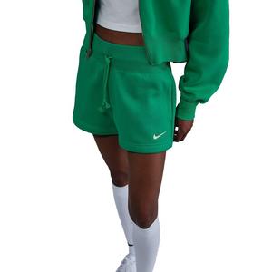 Nike Women's Sportswear Phoenix Fleece High-Waisted Loose Shorts - Green