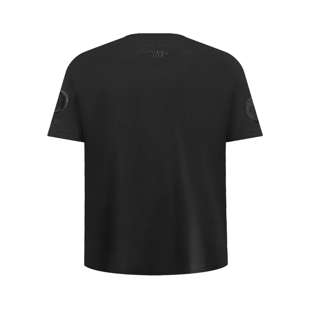 Pro Standard Big Boys' MLB LA Dodgers Triple Black Short Sleeve Top - BLACK