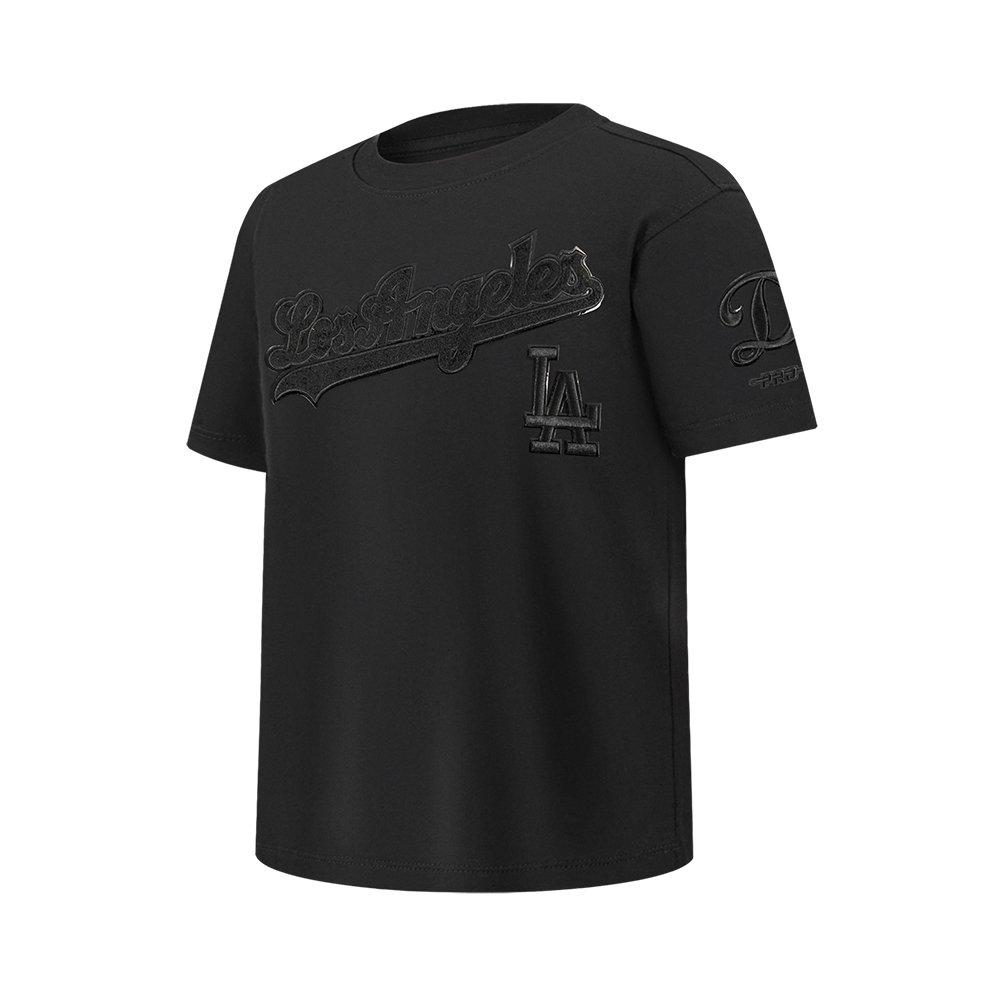 Pro Standard MLB LA Dodgers Triple Black Big Boys' Short Sleeve Top