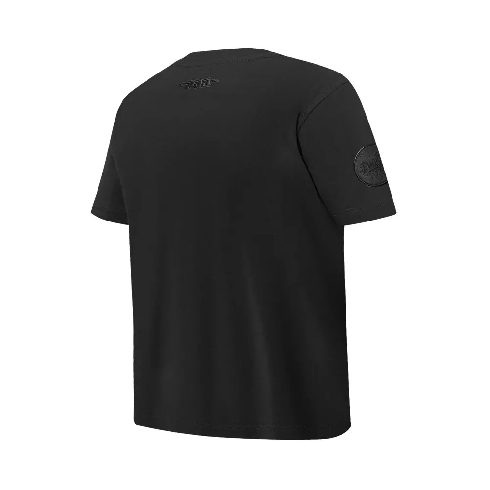 Pro Standard Big Boys' MLB LA Dodgers Triple Black Short Sleeve Top - BLACK
