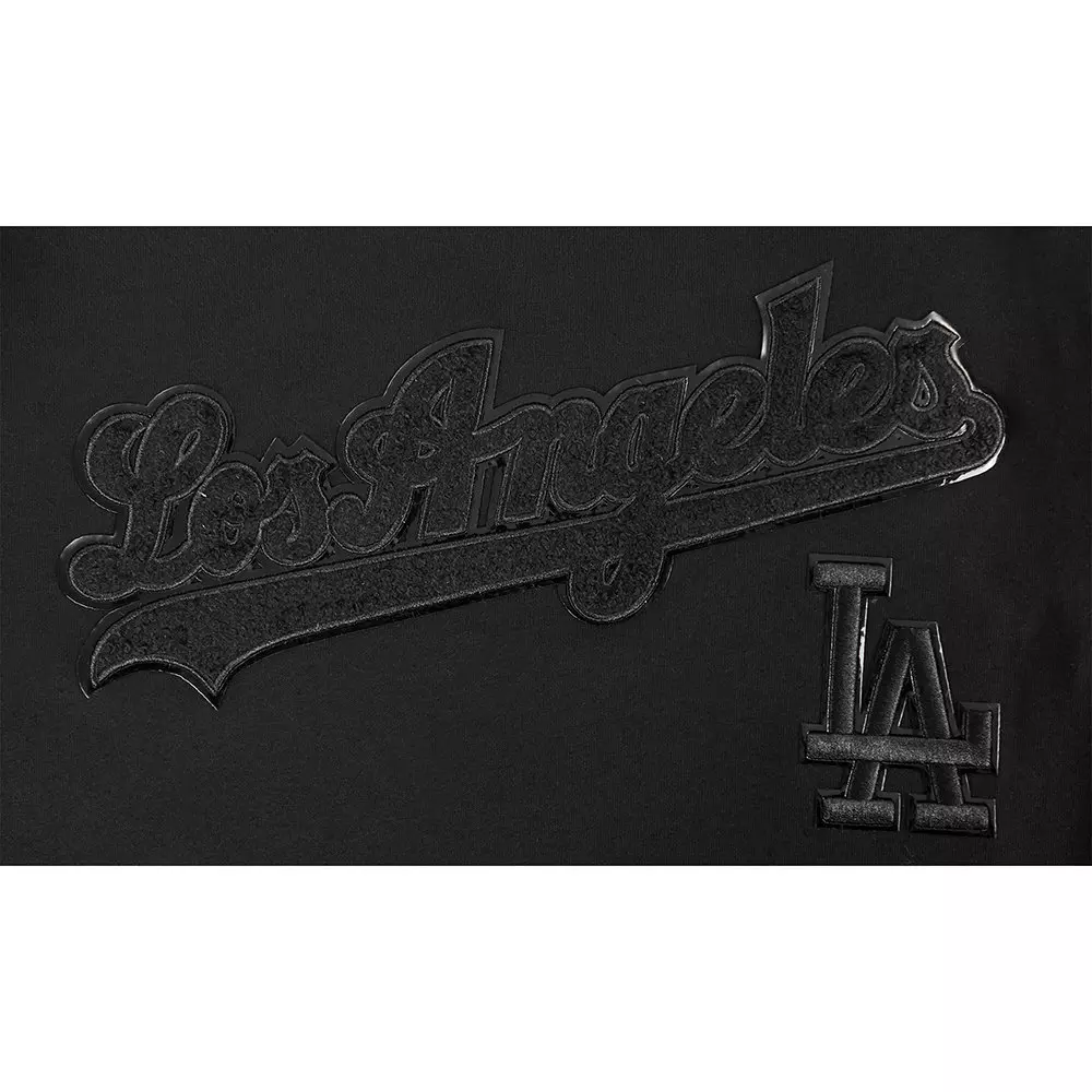 Pro Standard Big Boys' MLB LA Dodgers Triple Black Short Sleeve Top - BLACK