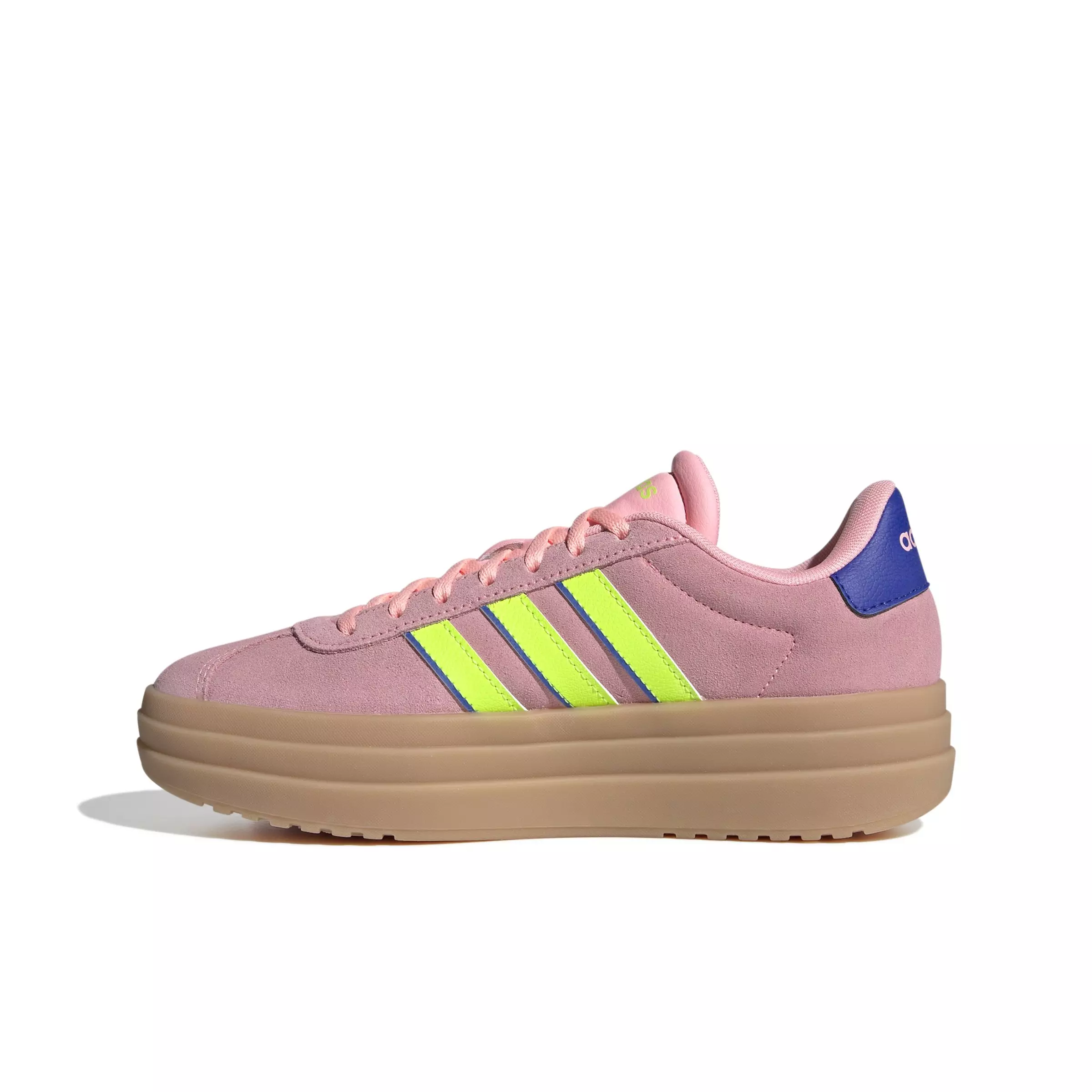 adidas VL Court Bold "Pink Spark/Lucid Lemon/Lucid Blue" Women's Shoe - PINK/LEMON/BLUE