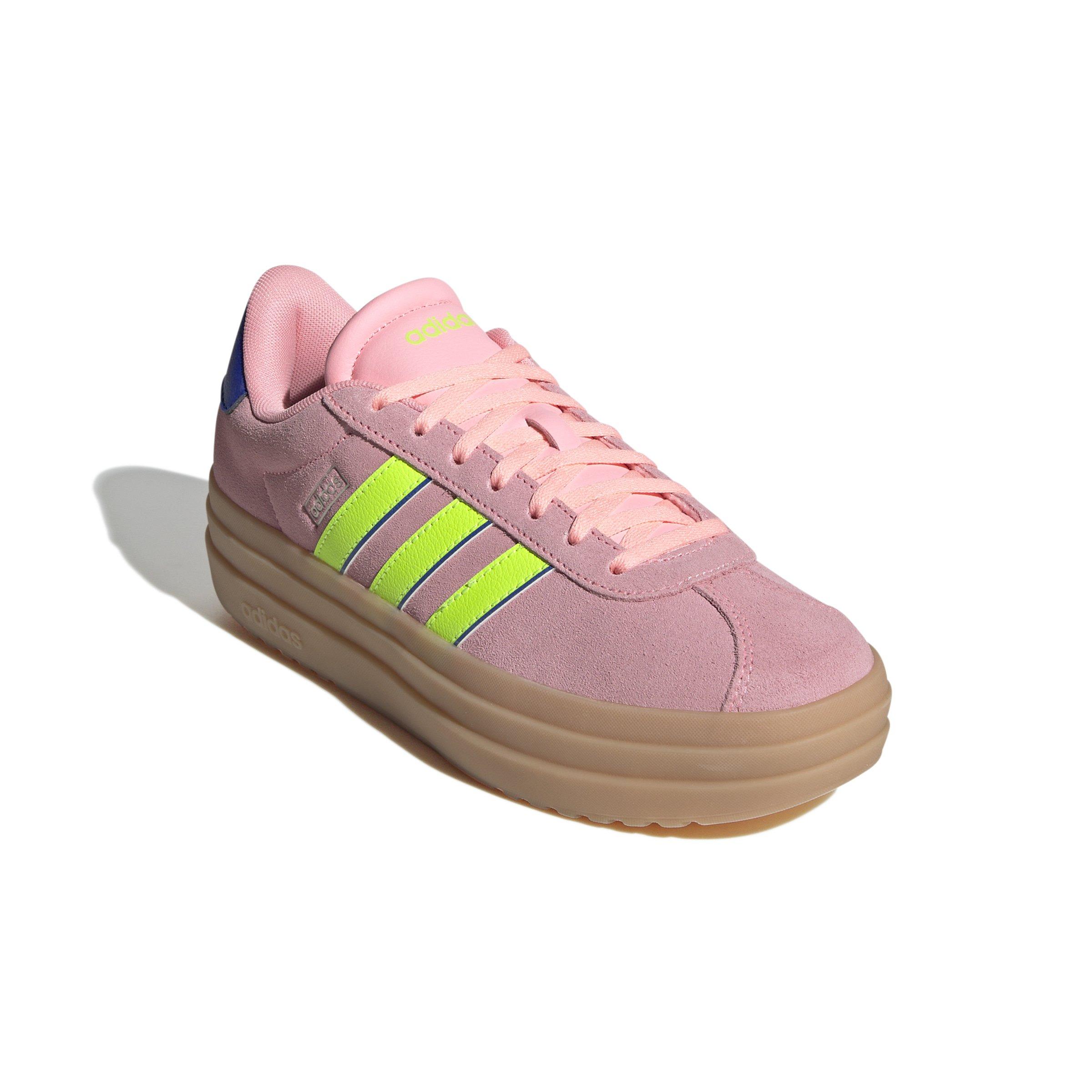 adidas VL Court Bold "Pink Spark/Lucid Lemon/Lucid Blue" Women's Shoe - PINK/LEMON/BLUE Thumbnail View 3