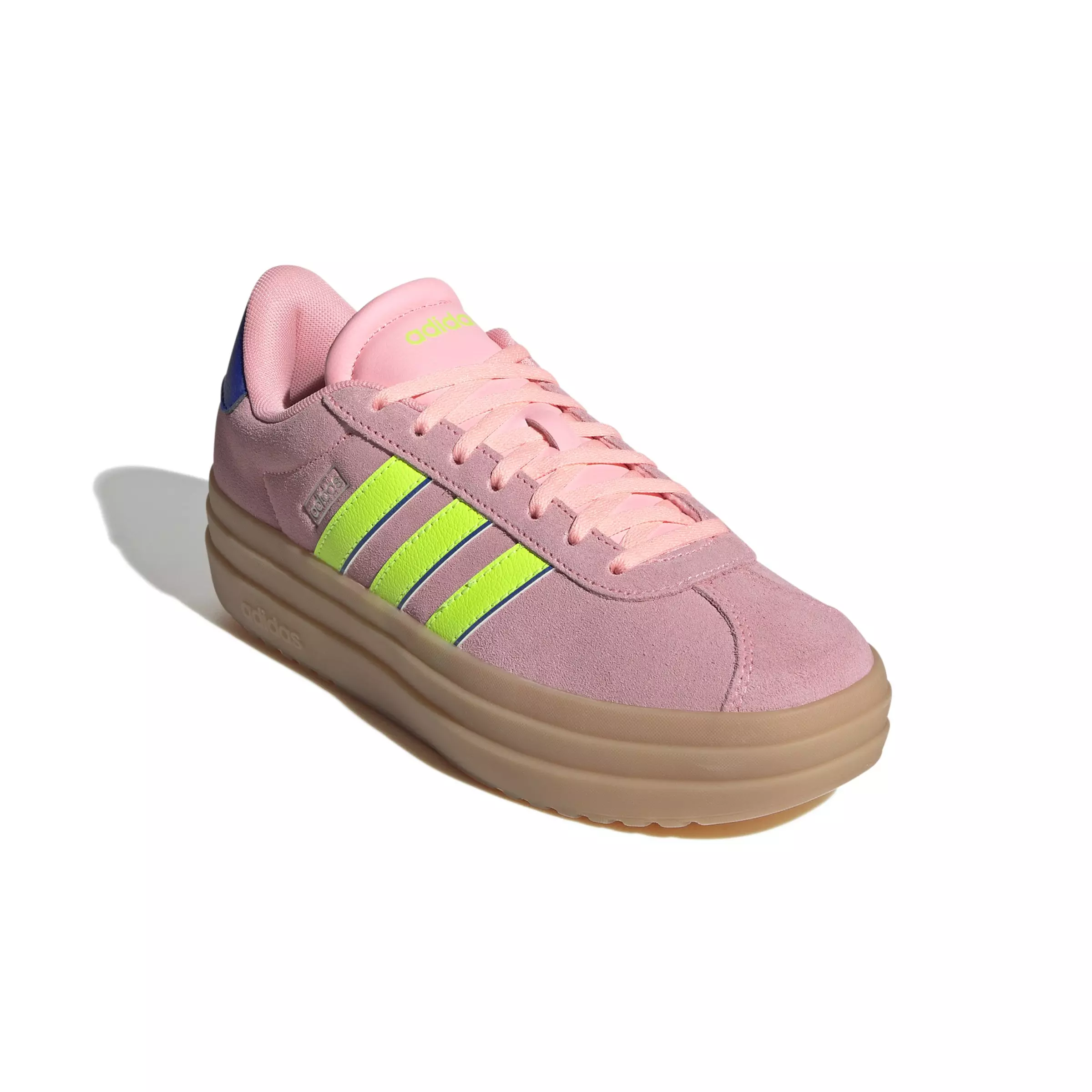 adidas VL Court Bold "Pink Spark/Lucid Lemon/Lucid Blue" Women's Shoe - PINK/LEMON/BLUE