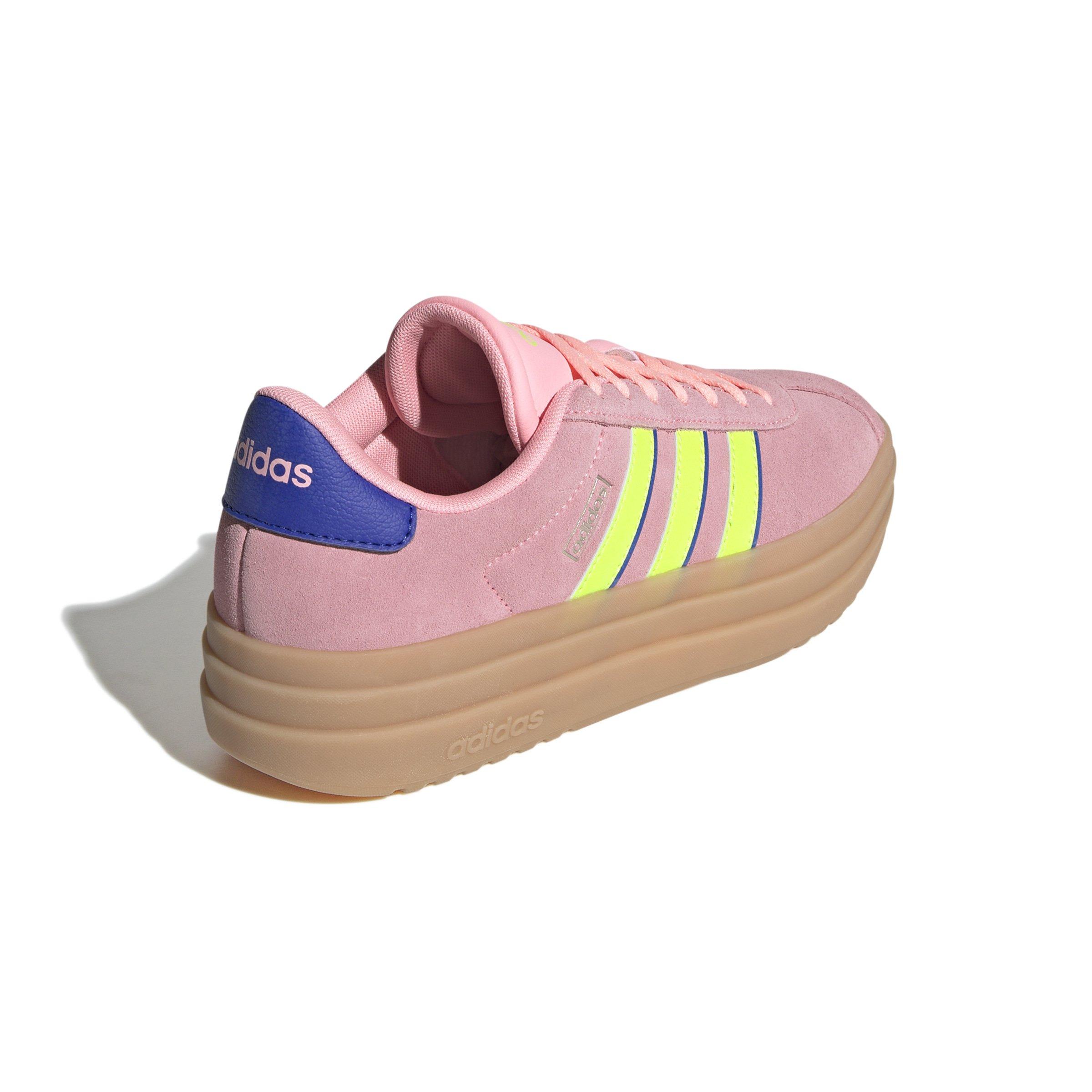 adidas VL Court Bold "Pink Spark/Lucid Lemon/Lucid Blue" Women's Shoe - PINK/LEMON/BLUE Thumbnail View 4