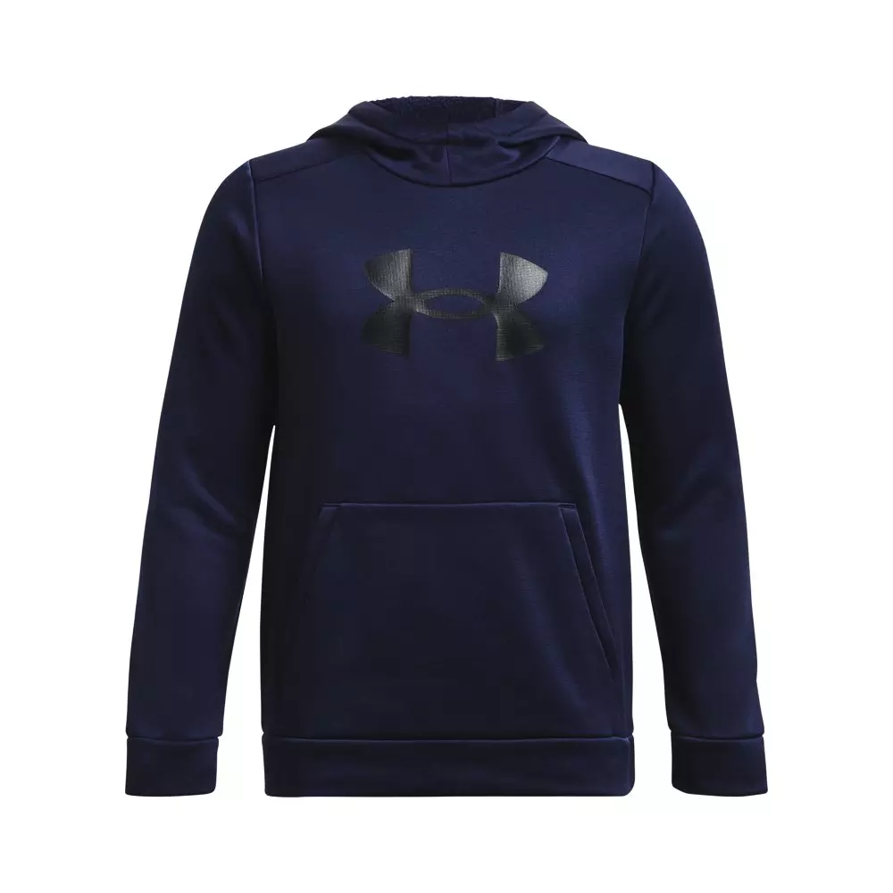 Under Armour Big Boys' Armour Fleece Big Logo Hoodie - Navy - NAVY
