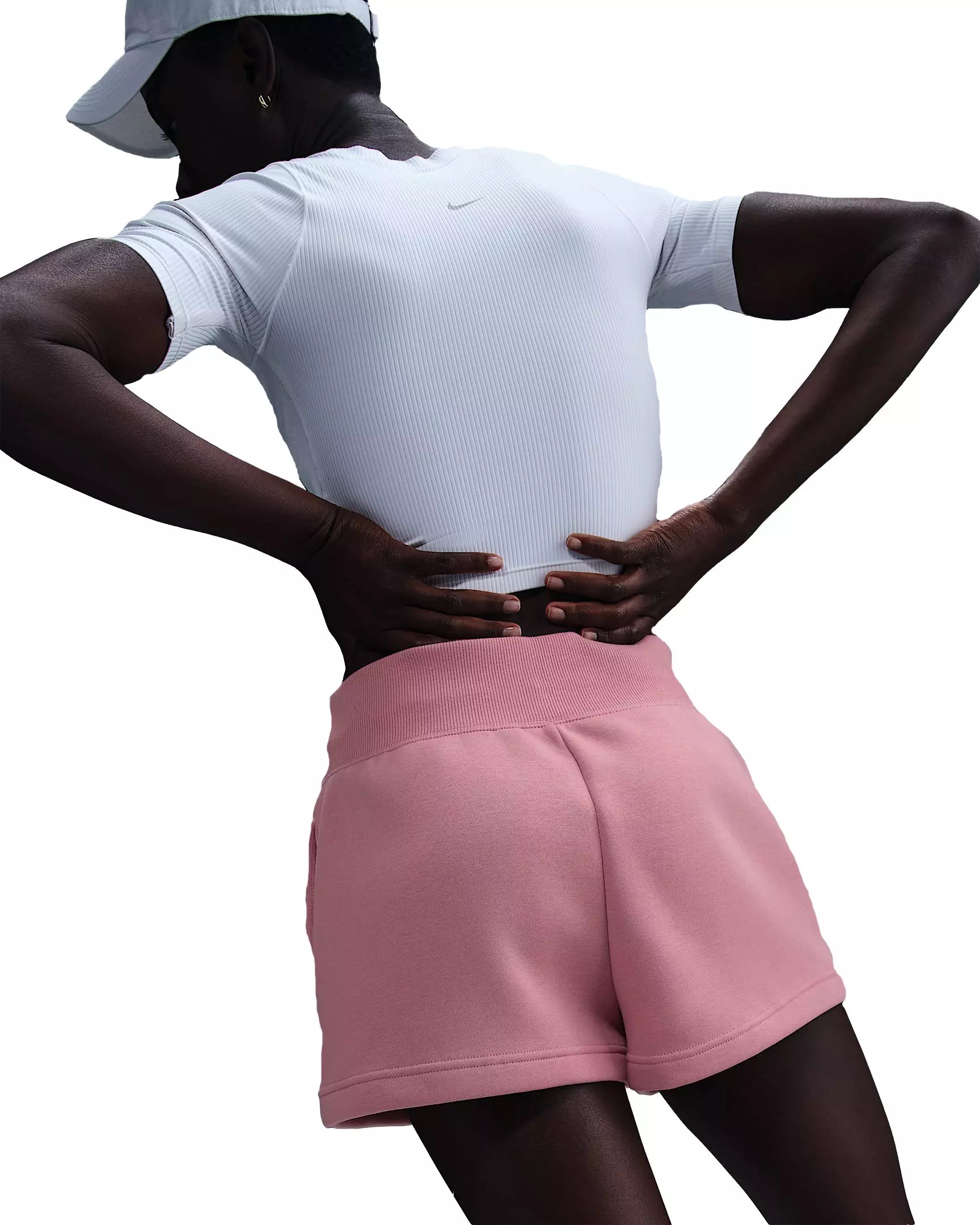 Nike Women's Sportswear Phoenix Fleece High-Waisted Loose Shorts - Pink - PINK