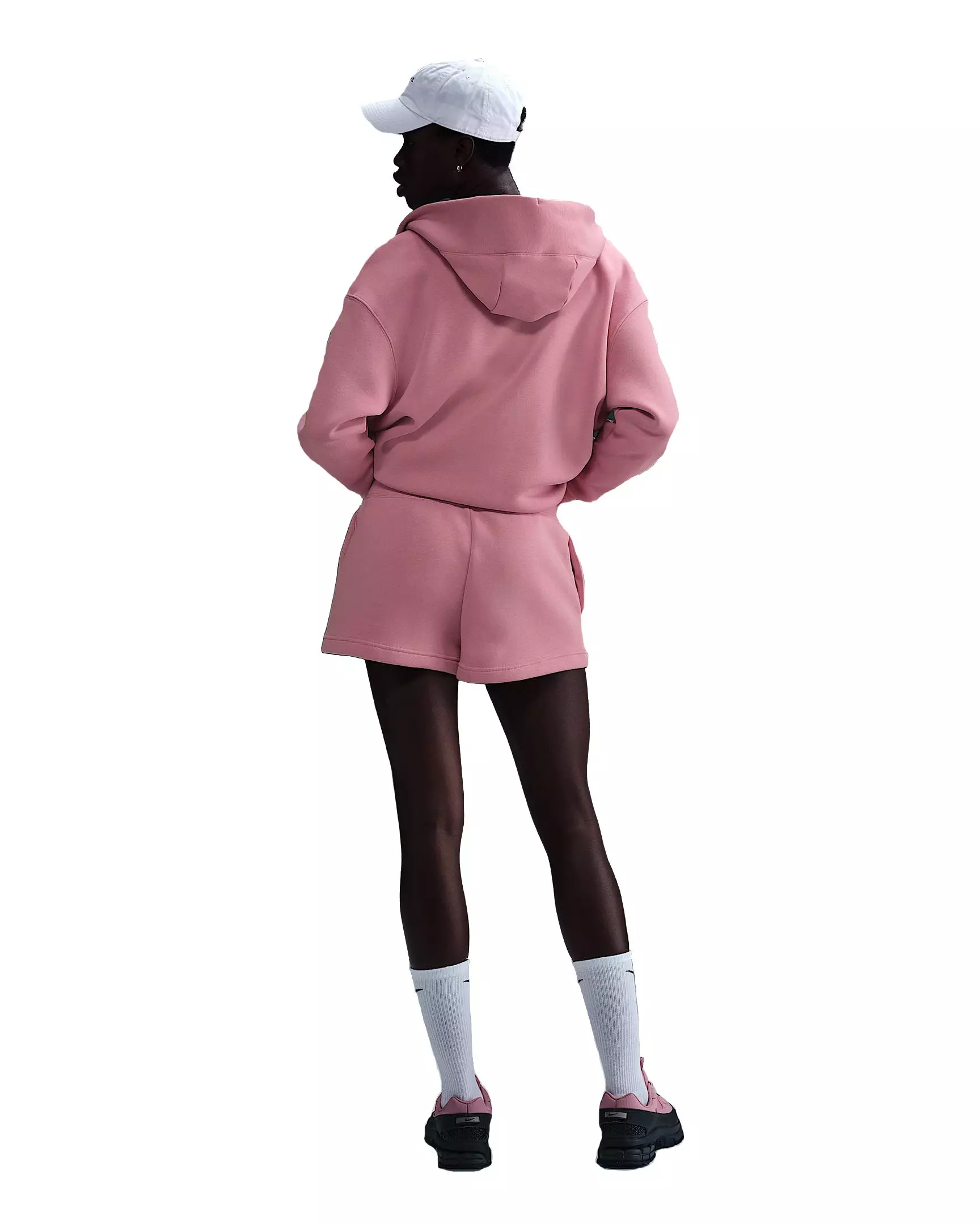 Nike Women's Sportswear Phoenix Fleece High-Waisted Loose Shorts - Pink - PINK