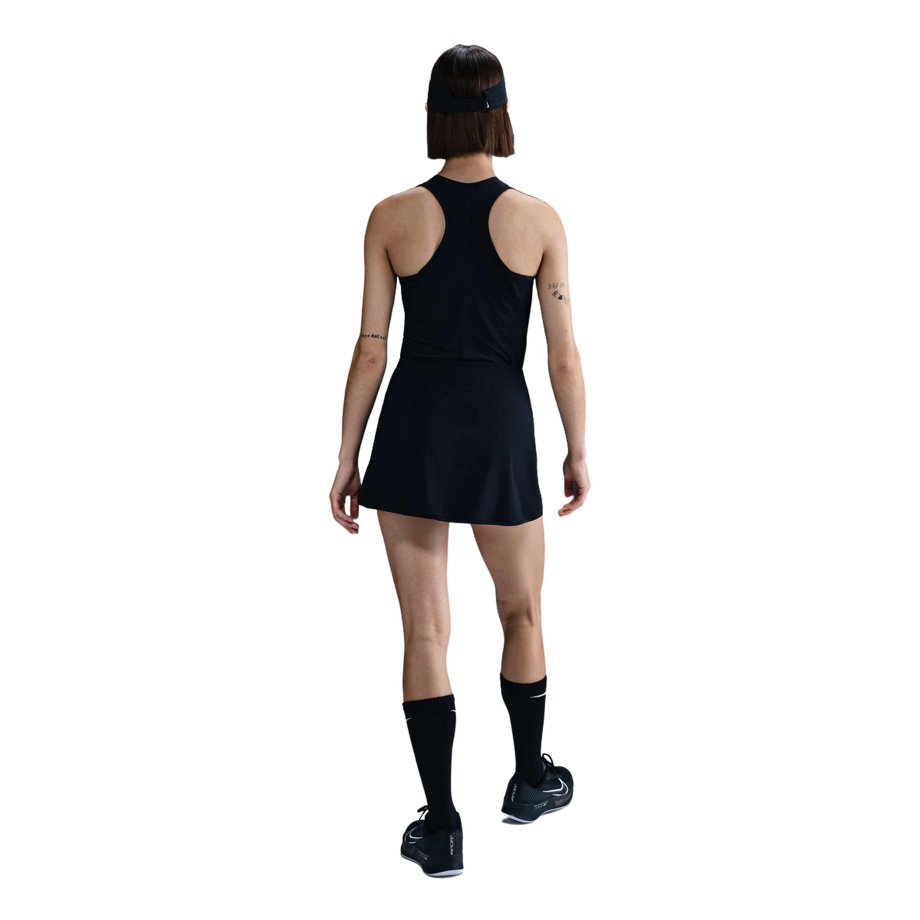 Nike Women's Dri-FIT Victory ​Mid-Rise Straight Tennis Skirt -Black - BLACK Thumbnail View 4