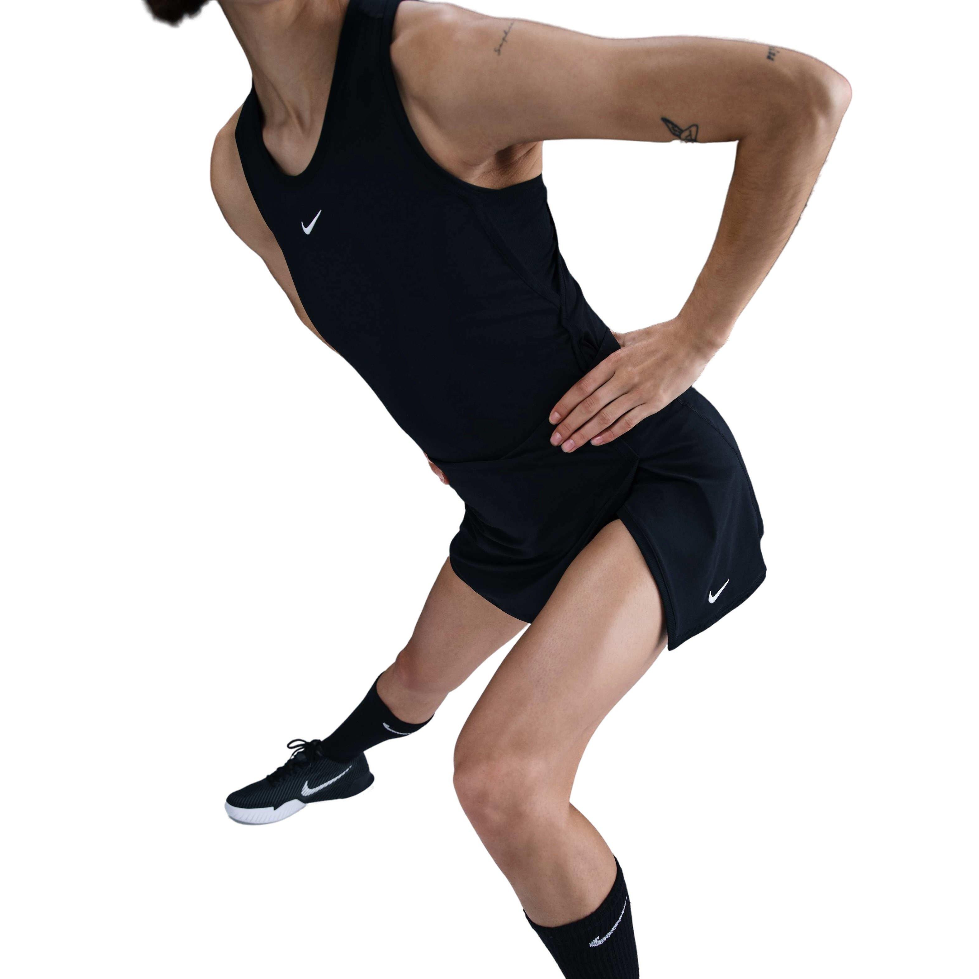 Nike Women's Dri-FIT Victory ​Mid-Rise Straight Tennis Skirt -Black - BLACK Thumbnail View 5