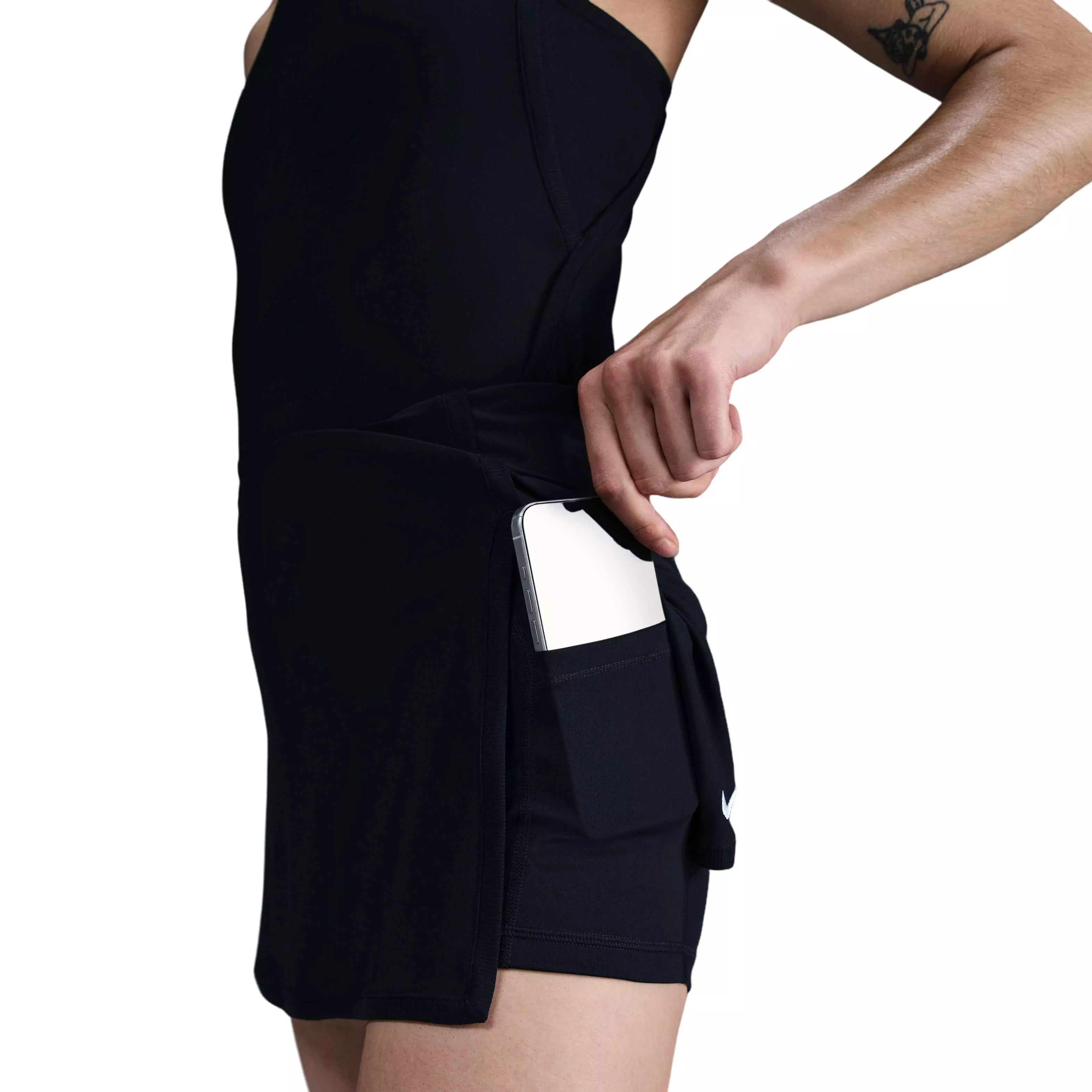 Nike Women's Dri-FIT Victory ​Mid-Rise Straight Tennis Skirt -Black - BLACK