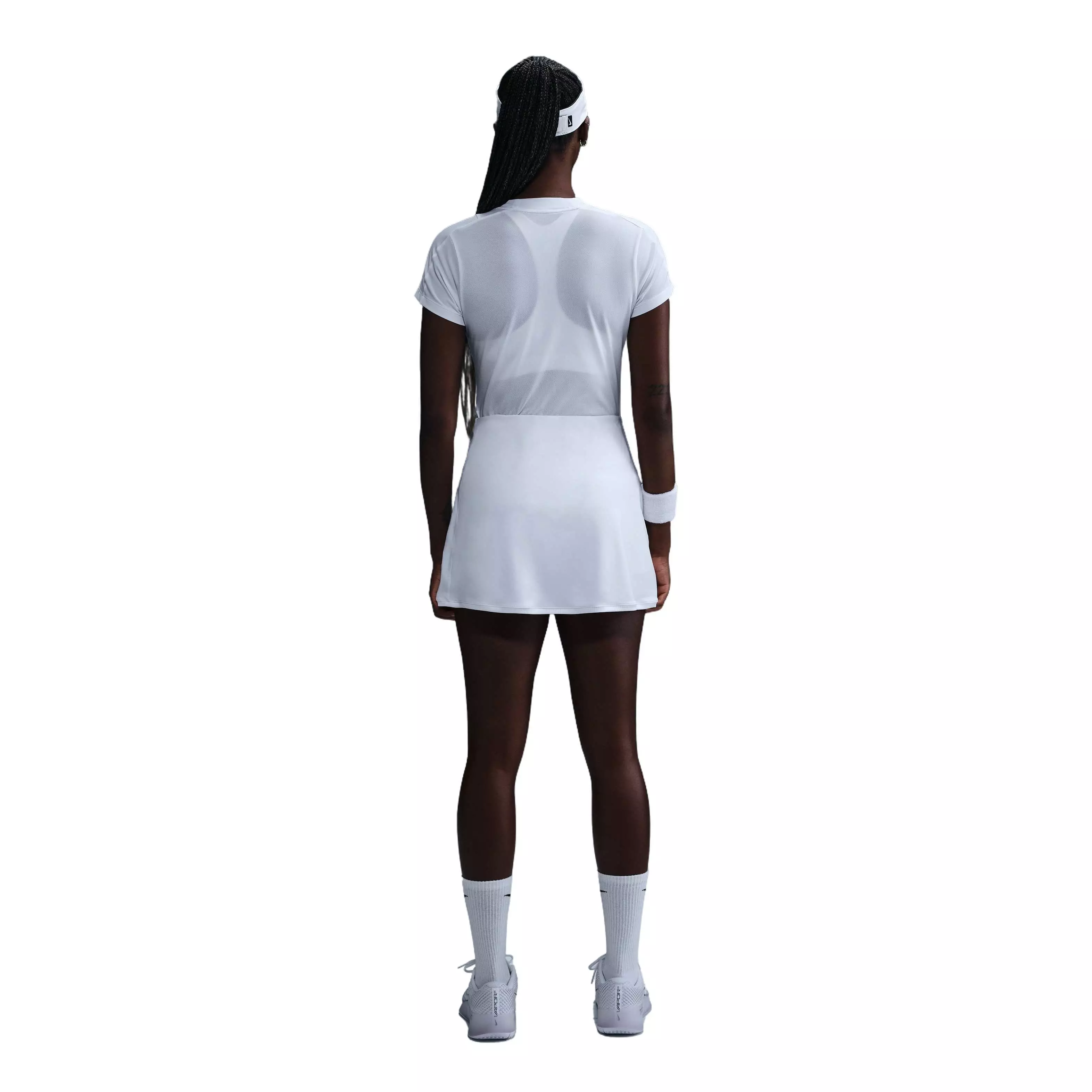 Nike Women's Dri-FIT Victory ​Mid-Rise Straight Tennis Skirt -White - WHITE