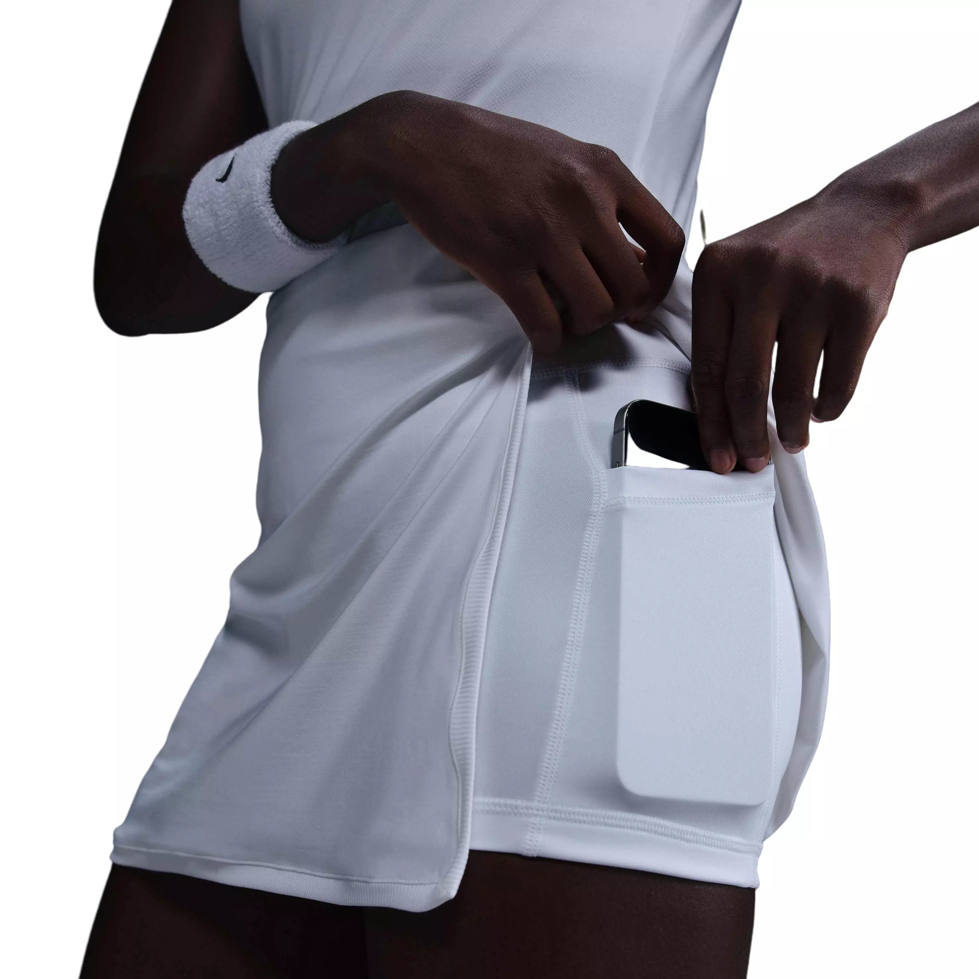 Nike Women's Dri-FIT Victory ​Mid-Rise Straight Tennis Skirt -White - WHITE