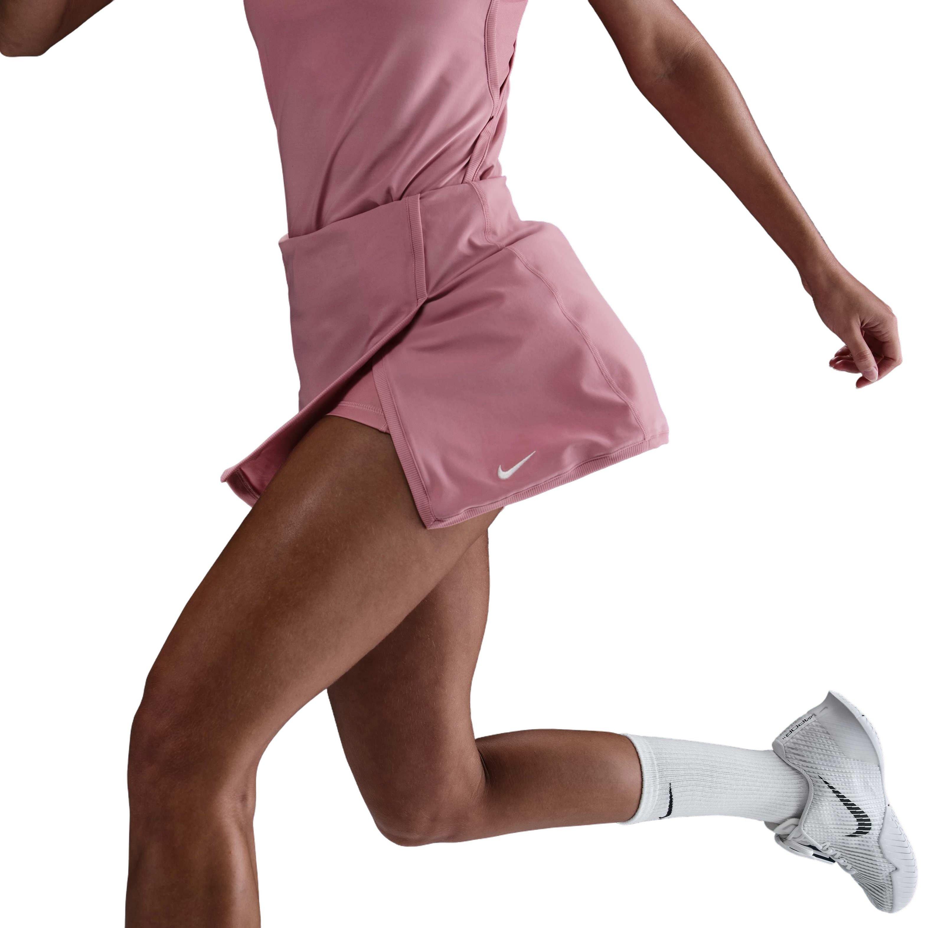 Nike Dri-FIT Victory​ Mid-Rise​ Straight Women's Pink Tennis Skirt