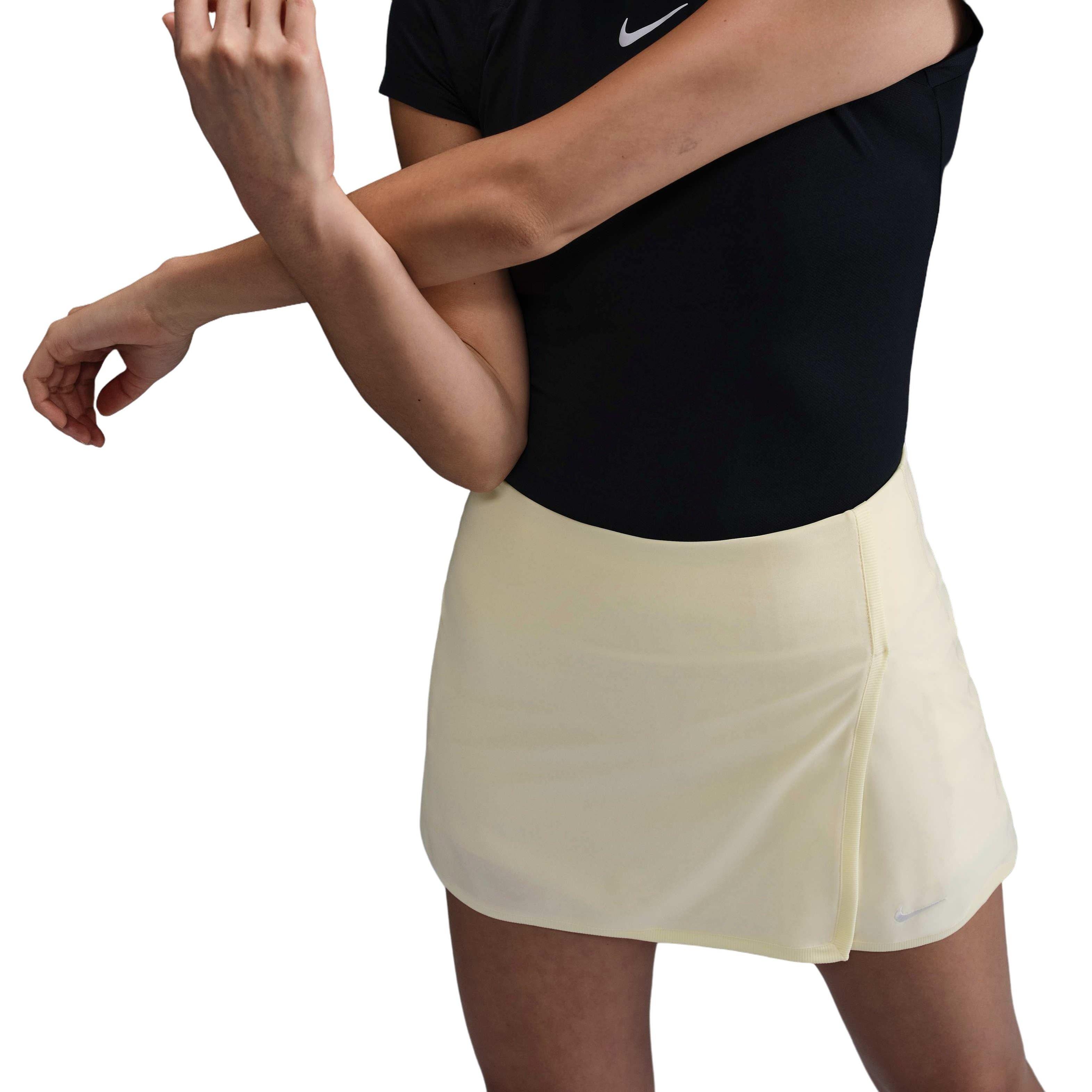 Nike Women's Dri-FIT Victory ​Mid-Rise Straight Tennis Skirt -Yellow - YELLOW Thumbnail View 1