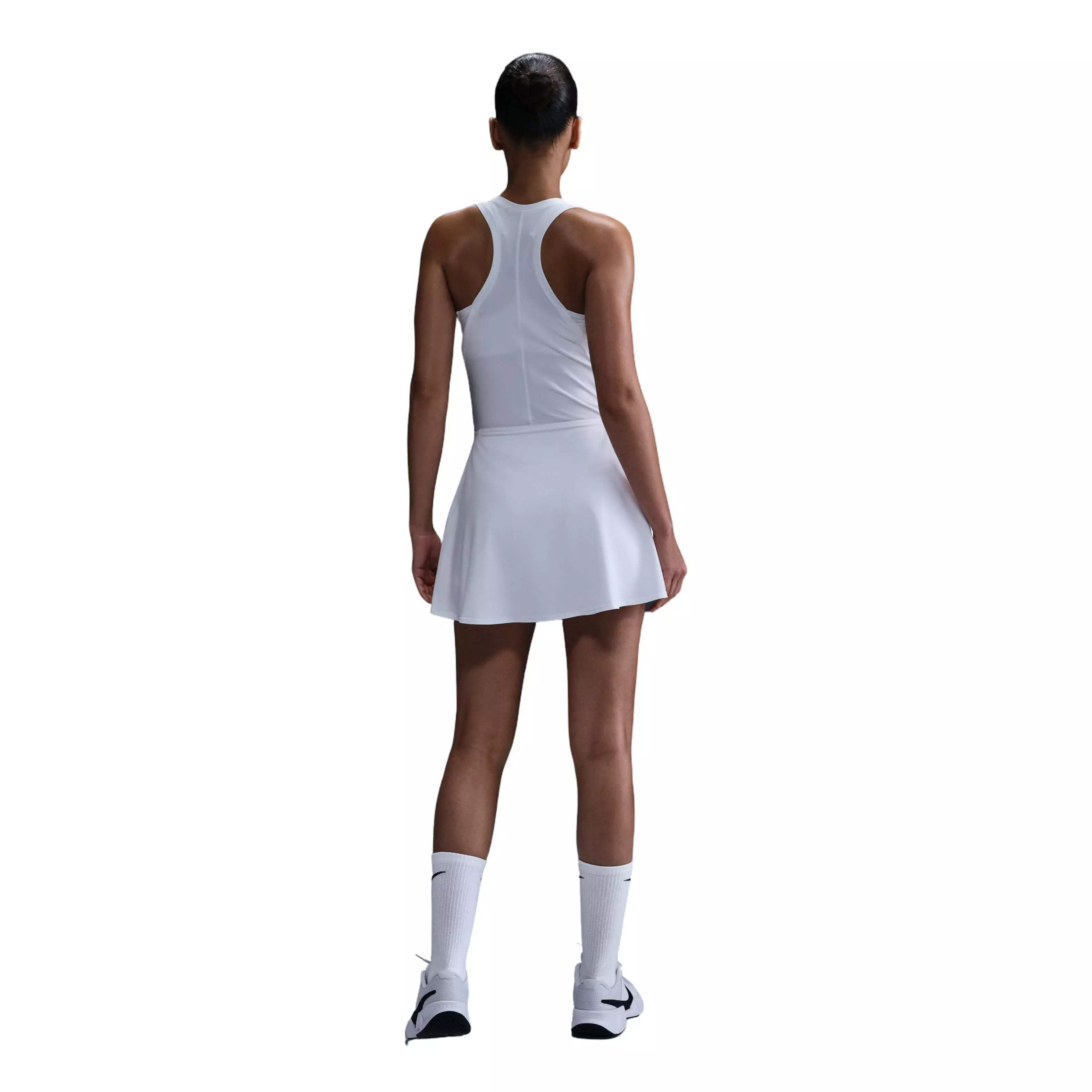 Nike Women's Dri-FIT Victory Mid-Rise Short Flouncy Tennis Skirt -White - WHITE