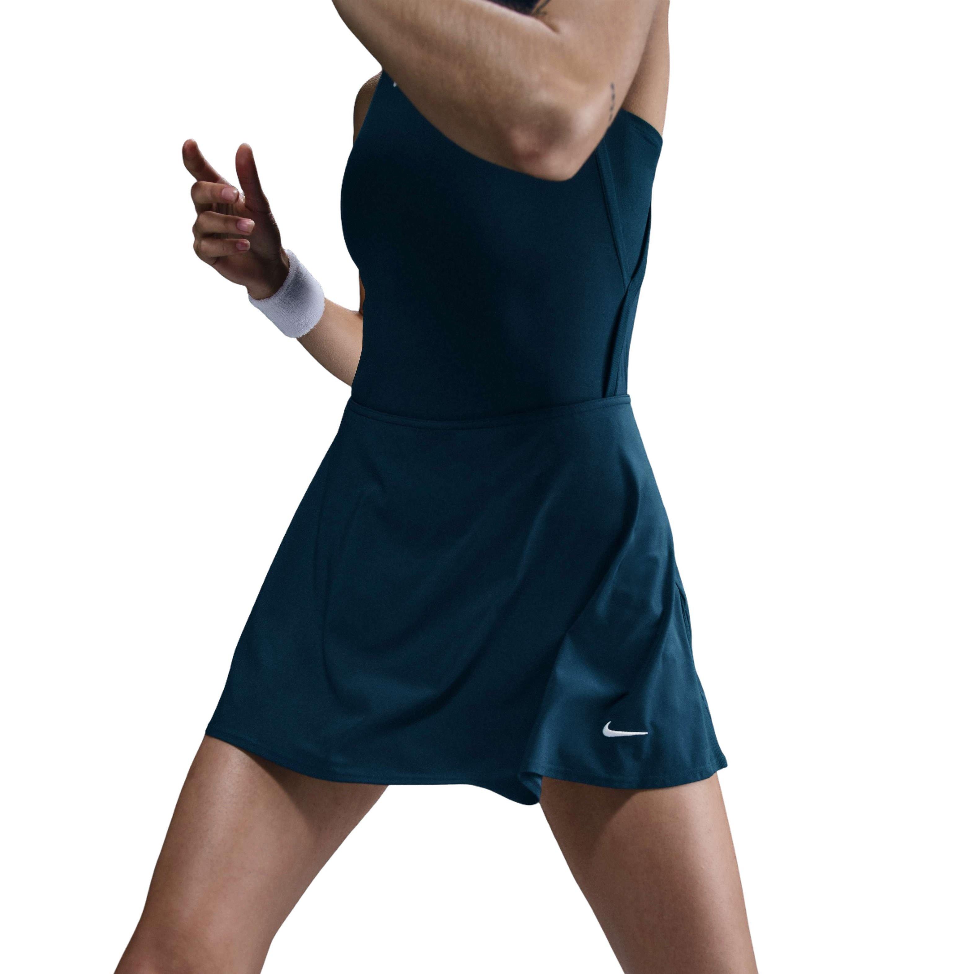 Nike Women's Dri-FIT Victory Mid-Rise Short Flouncy Tennis Skirt -Navy - NAVY Thumbnail View 1