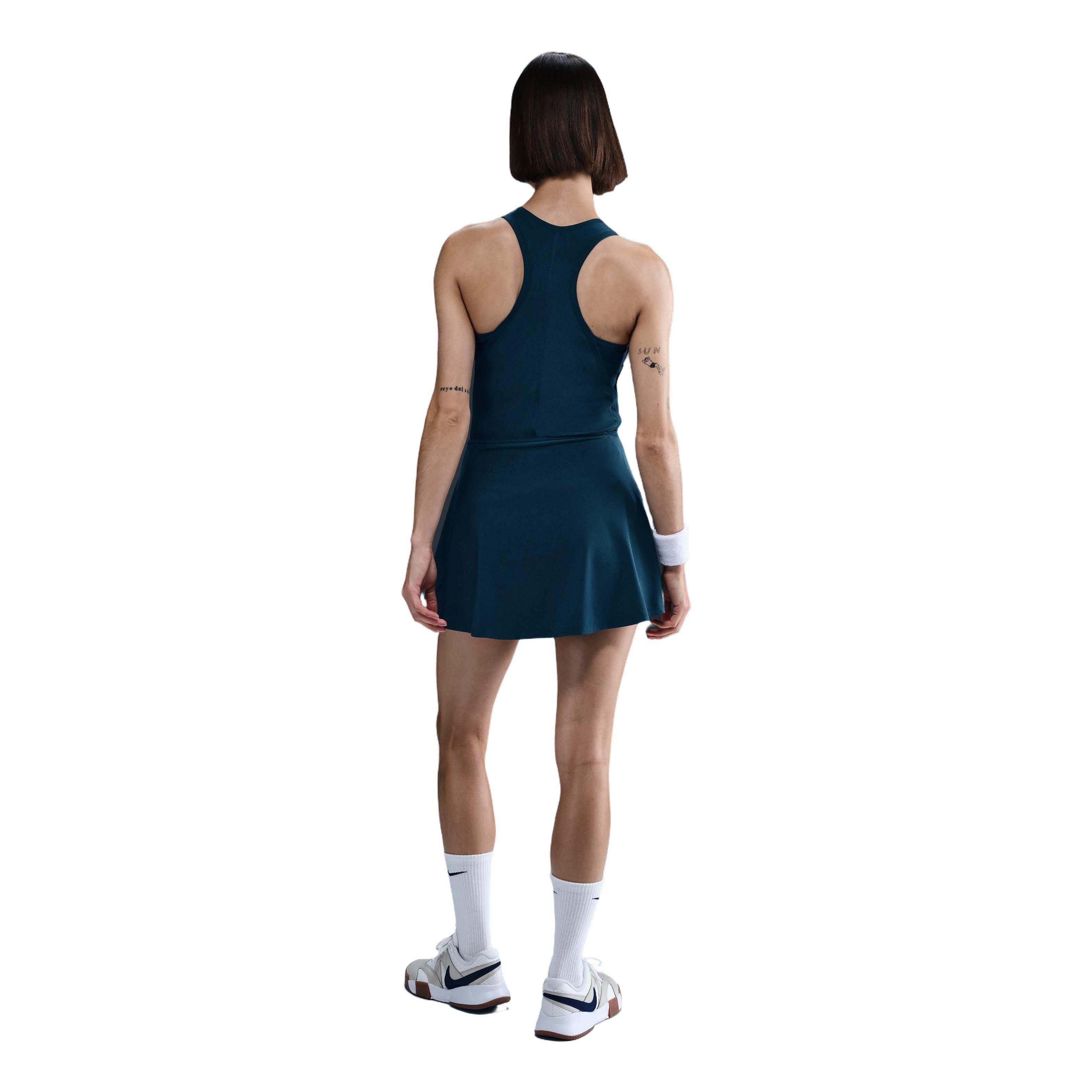 Nike Women's Dri-FIT Victory Mid-Rise Short Flouncy Tennis Skirt -Navy - NAVY Thumbnail View 4