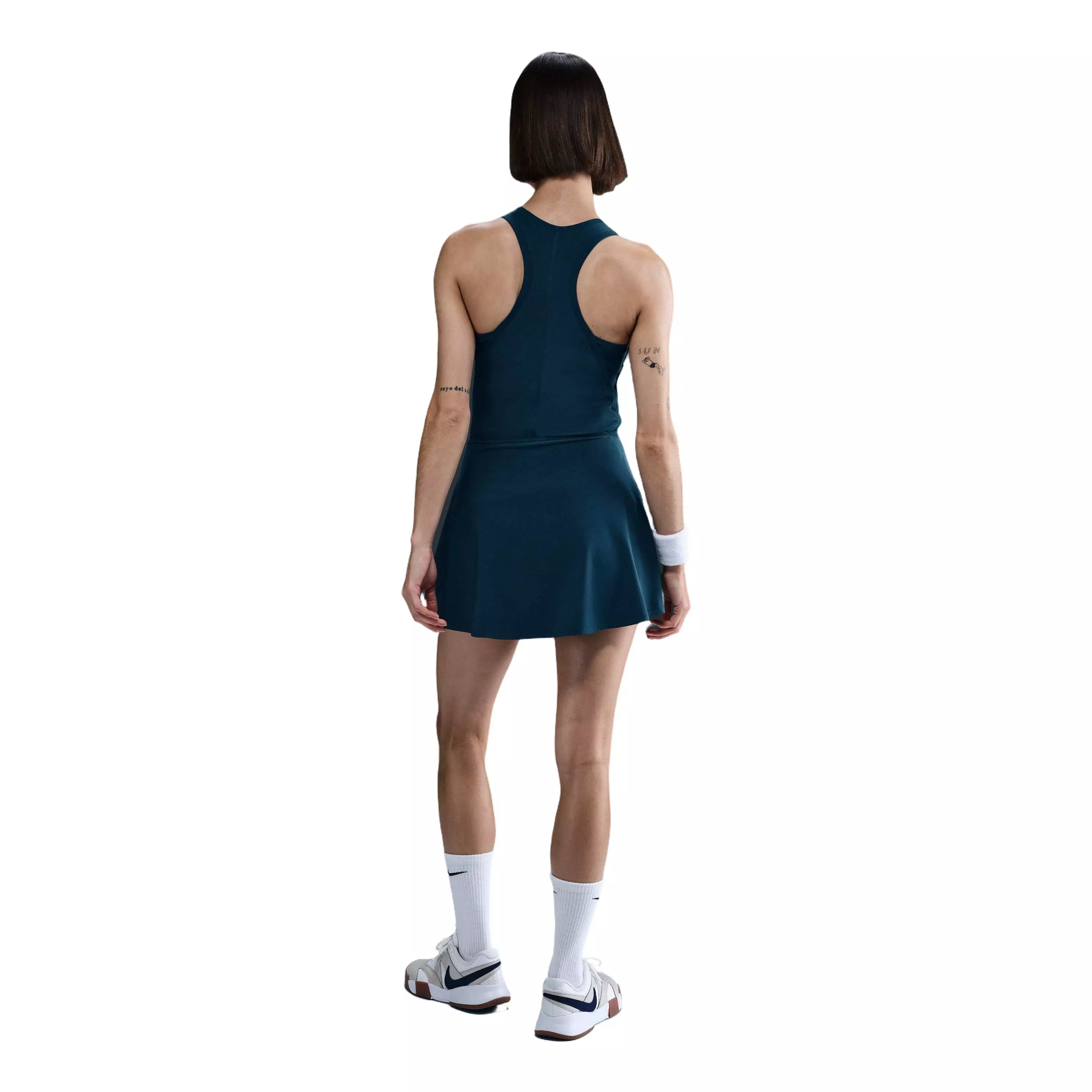 Nike Women's Dri-FIT Victory Mid-Rise Short Flouncy Tennis Skirt -Navy - NAVY