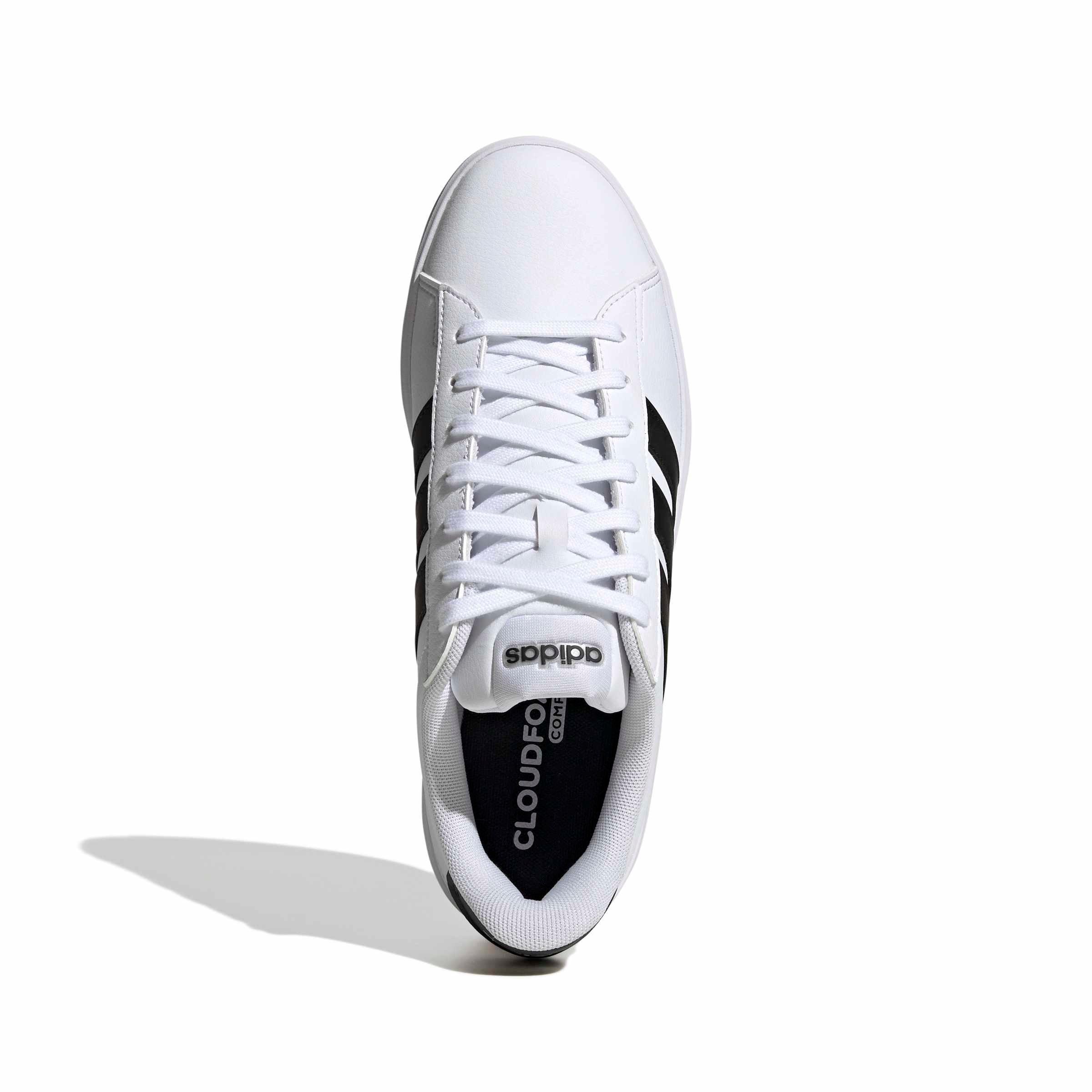 adidas Grand Court "Ftwr White/Core Black/Ftwr White" Men's Shoe - WHITE/BLACK/WHITE