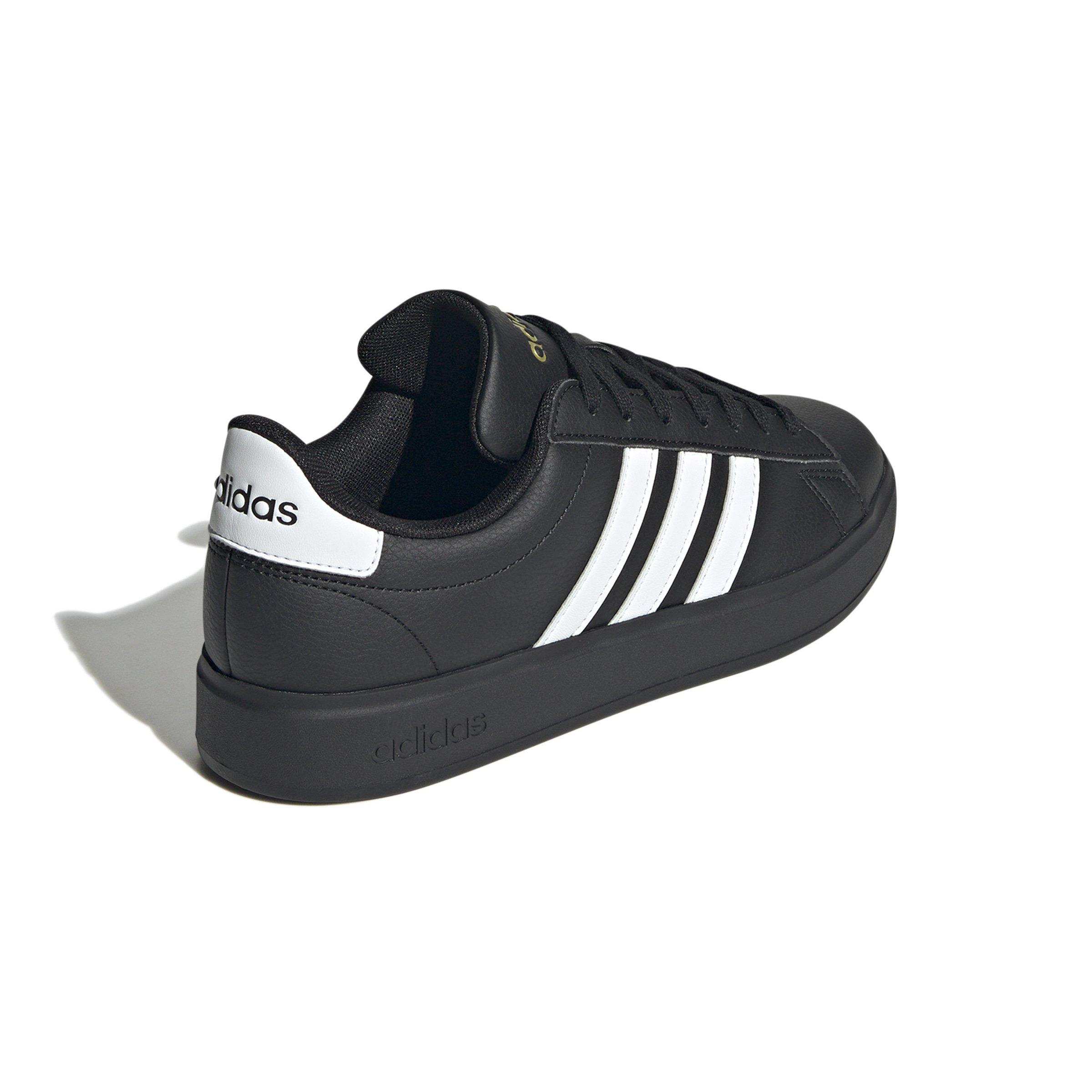 adidas Grand Court "Core Black/Ftwr White/Gold Metallic" Women's Shoe - BLACK/WHITE/GOLD Thumbnail View 4