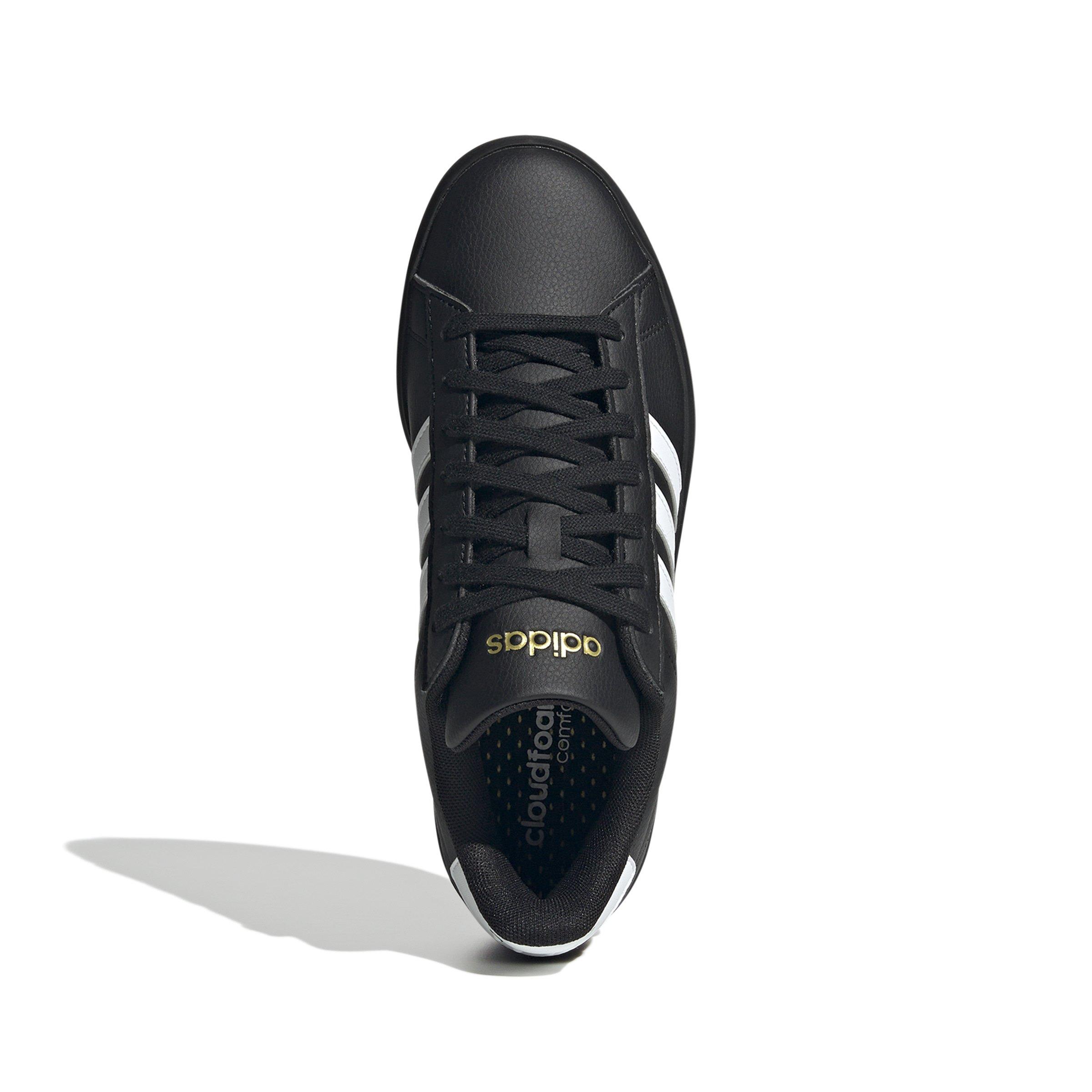 adidas Grand Court "Core Black/Ftwr White/Gold Metallic" Women's Shoe - BLACK/WHITE/GOLD Thumbnail View 5